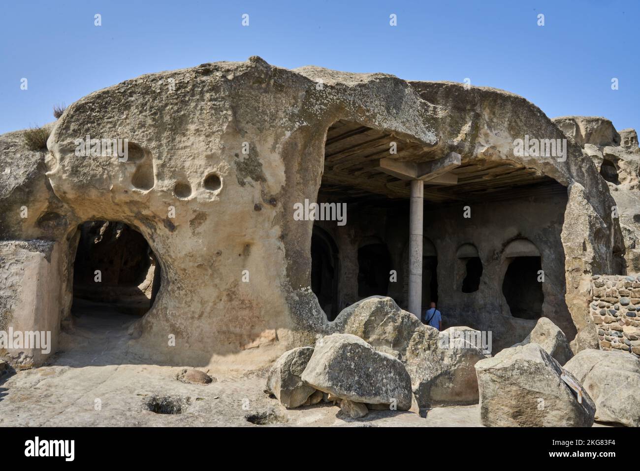 Festungs- und Höhlenstadt Uplisziche, Uplistsikhe, die Halle der Königin Tamar, nahe Gori, Innerkartlien, Georgi Banque D'Images