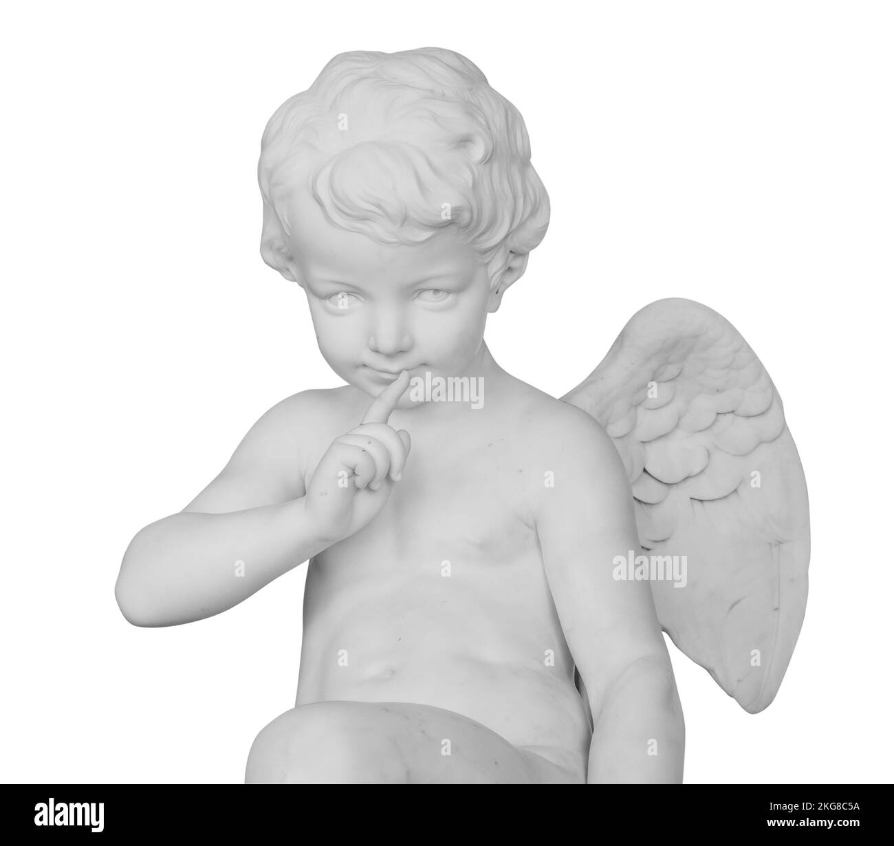 Statue De Chérubin Endormi En Résine Blanche - Décoration D’ange Mignon Pour Intérieur Et Extérieur