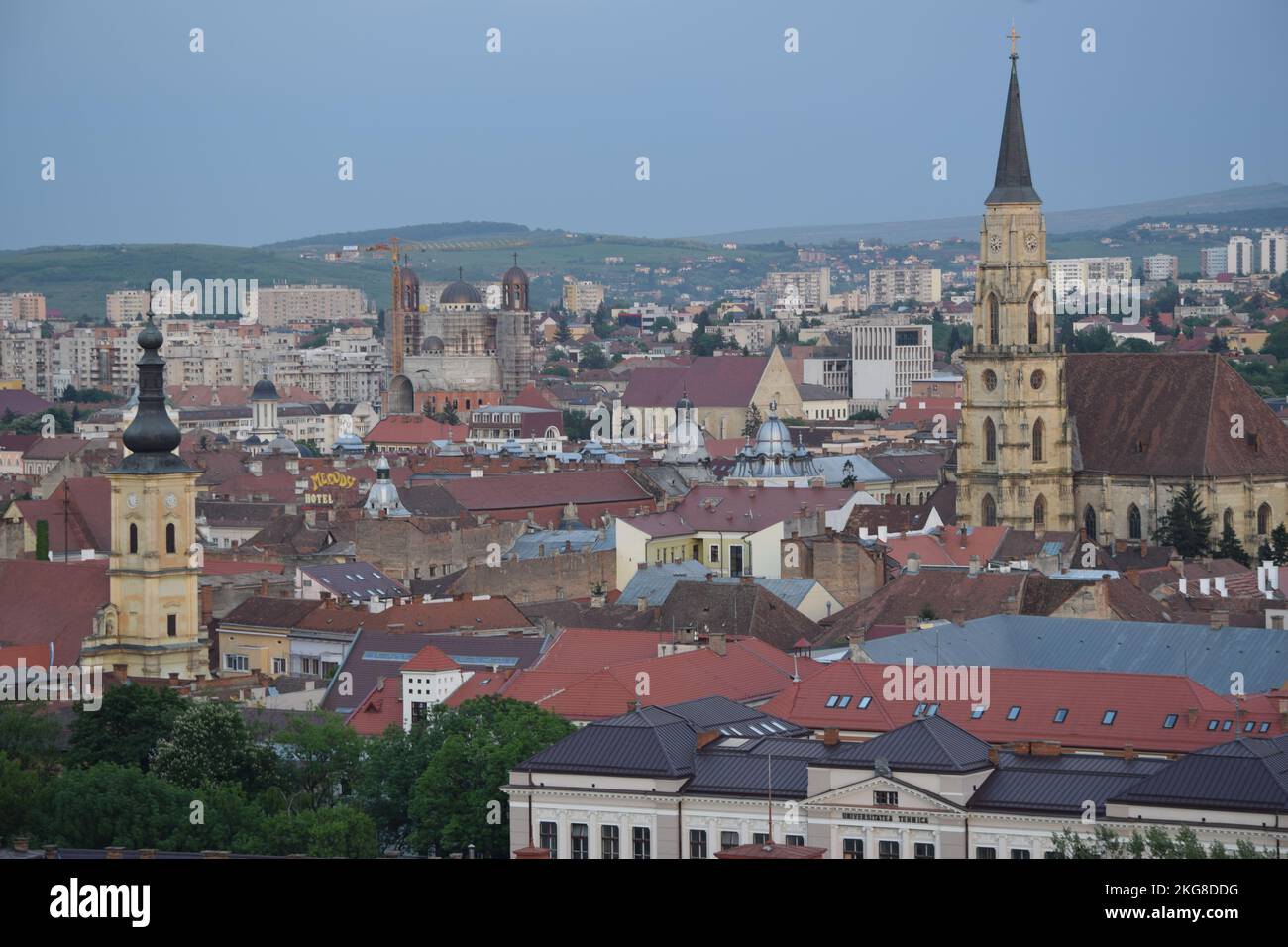 Vue panoramique sur la ville roumaine de Cluj-Napoca Banque D'Images