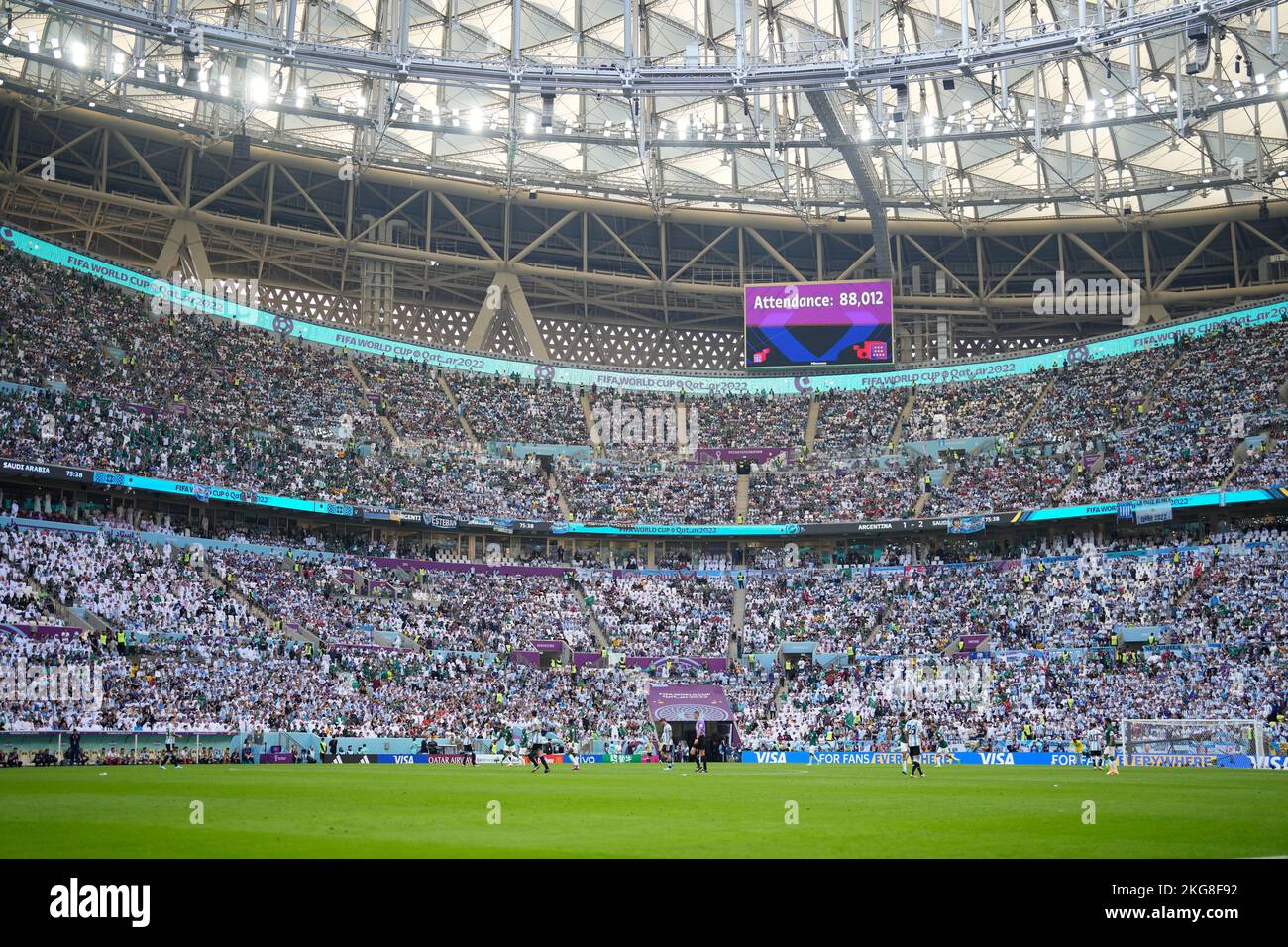Lusail, Qatar. 22nd novembre 2022. Lusail, Qatar. 22nd novembre 2022. Vue générale football/Soccer : coupe du monde de la FIFA Qatar 2022 Groupe C match entre l'Argentine 1-2 Arabie Saoudite au stade Lusail à Lusail, Qatar . Crédit: Naoki Morita/AFLO SPORT/Alay Live News crédit: AFLO Co. Ltd./Alamy Live News Banque D'Images