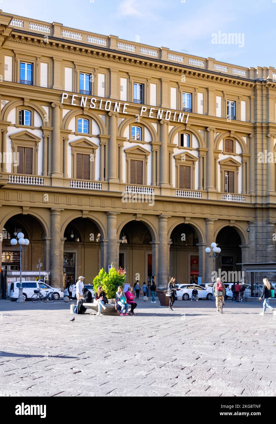 Hotel Pensione Pendini, Piazza della Repubblica, Florence, Italie, novembre 2022 Banque D'Images