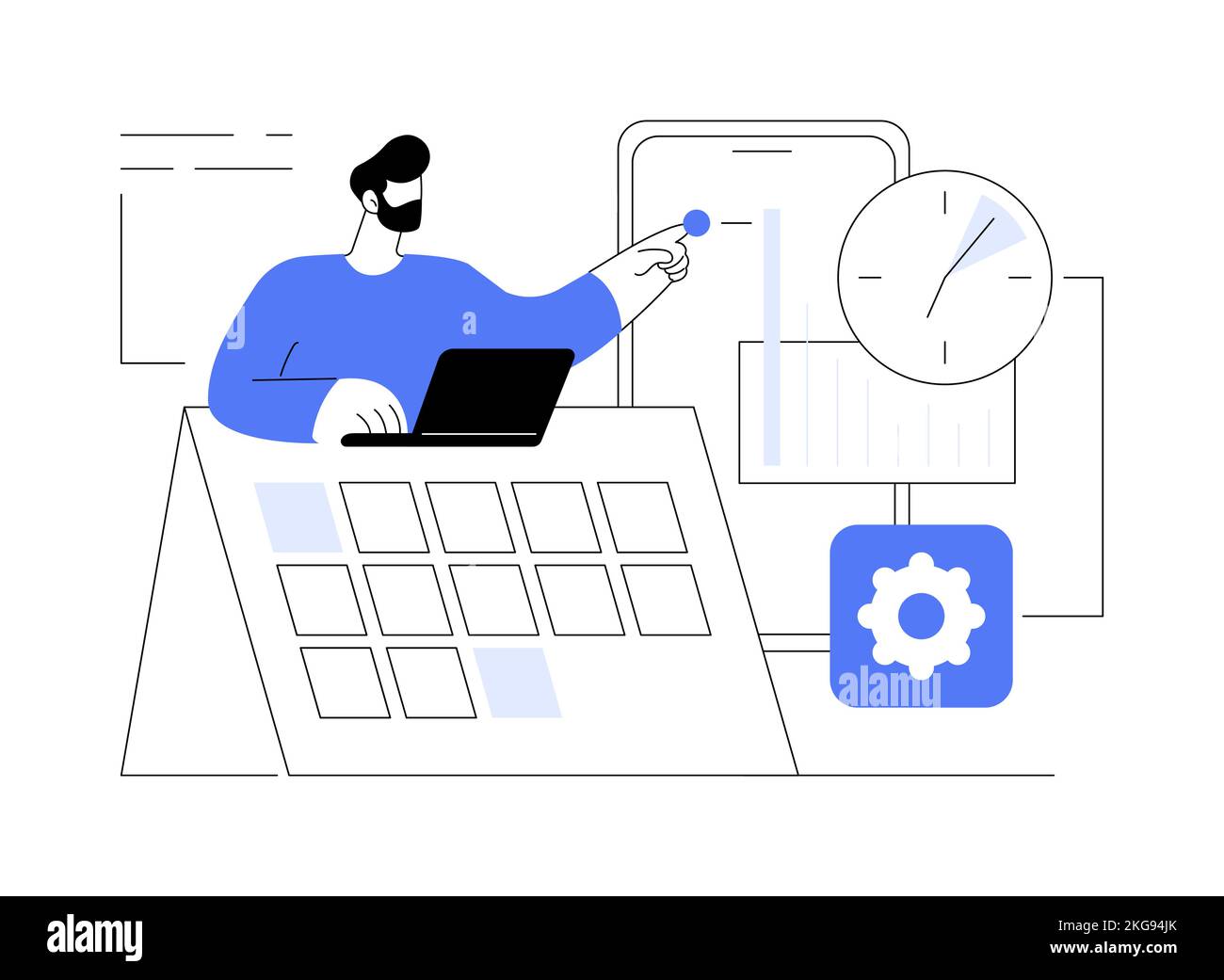 Illustration du vecteur de concept abstrait de gestion du temps. Illustration de Vecteur