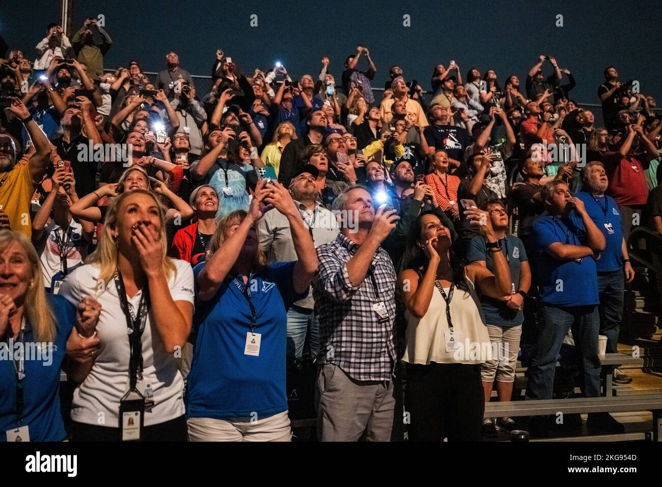 KENNEDY SPACE ce|NTRE, FLORIDA, USA - 16 novembre 2022 - les invités du site d'observation de Banana Creek attendent le lancement de l'espace de la NASA Banque D'Images