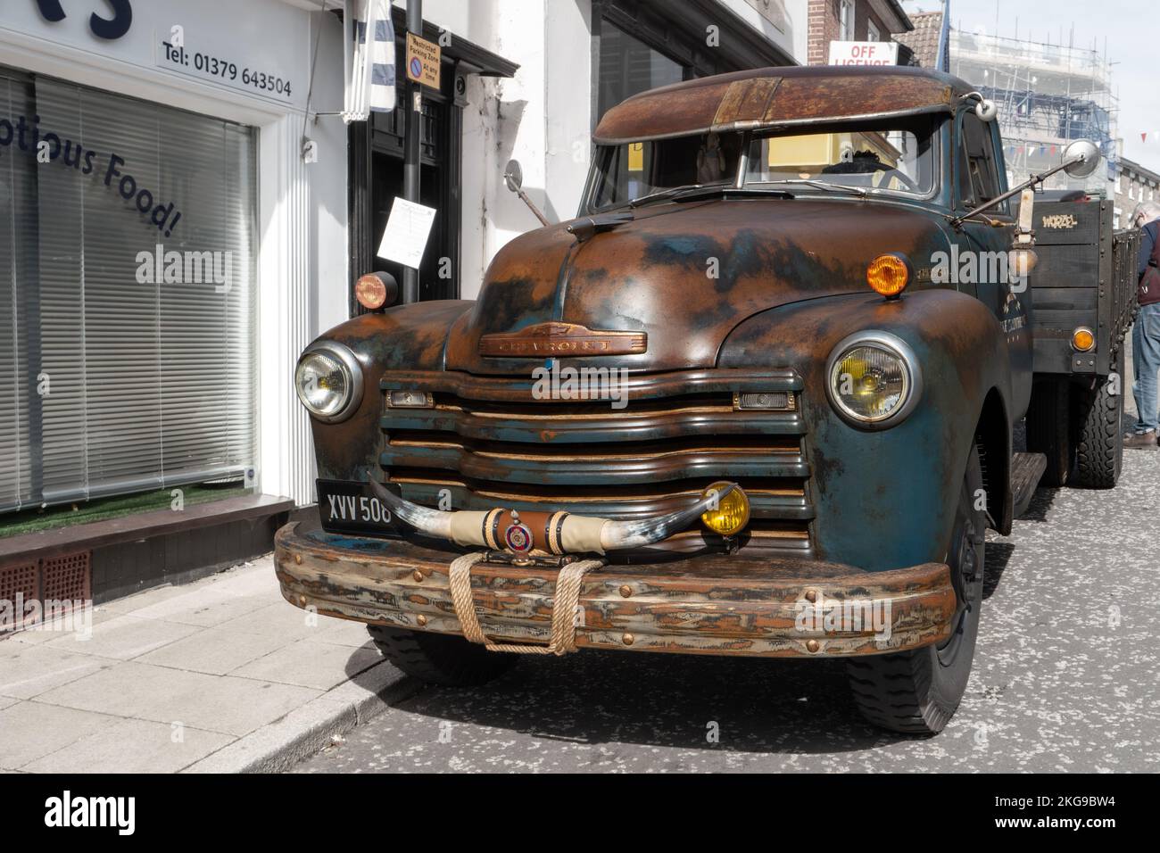 Un pick-up Chevrolet 1952 à l'événement de voiture classique du DISS. Banque D'Images