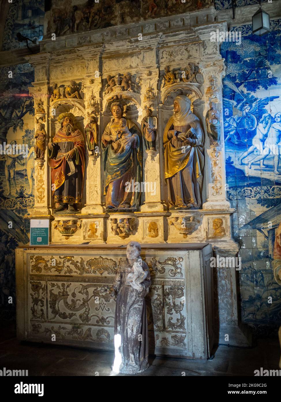 Staues de céramique de Coimbra Chapelle, Braga Banque D'Images