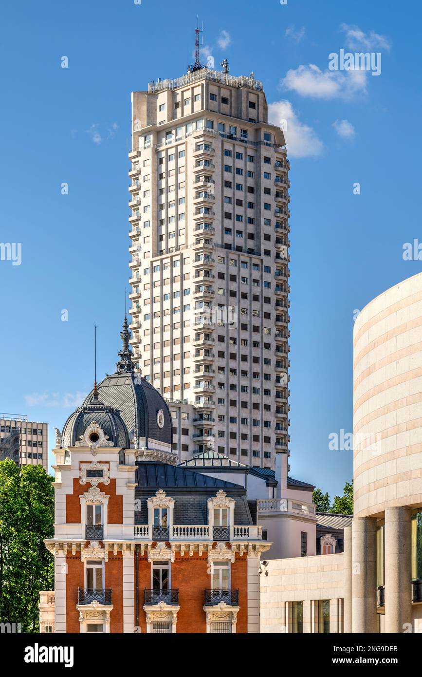 Torre de Madrid, Madrid, Espagne Banque D'Images