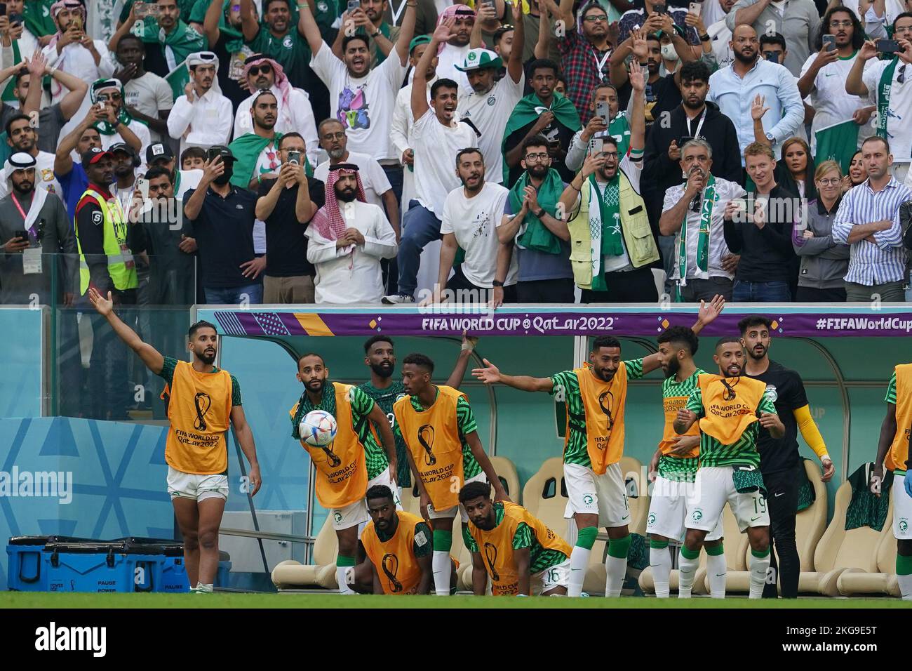 LUSAIL, QATAR - NOVEMBRE 22 : le joueur d'Arabie Saoudite réagit lors de la 2022 coupe du monde de la FIFA, groupe Qatar C entre l'Argentine et l'Arabie Saoudite au stade Lusail sur 22 novembre 2022 à Lusail, Qatar. (Photo de Florencia Tan Jun/PxImages) Banque D'Images