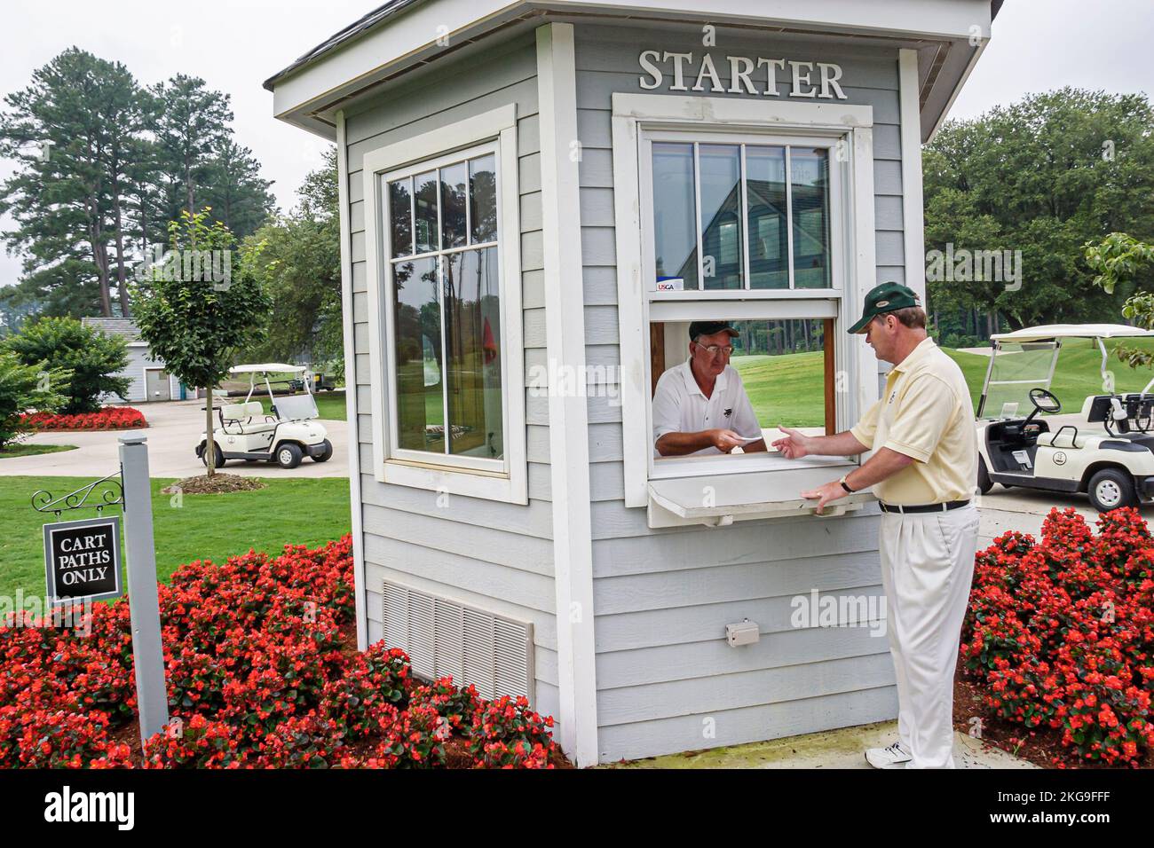 Virginia Portsmouth Bide A Wee Golf Club, parcours de golf Starter Shack, Banque D'Images