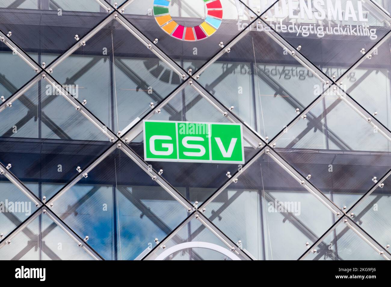 Copenhague, Danemark - 26 juillet 2022: Logo et signe de GSV. Banque D'Images