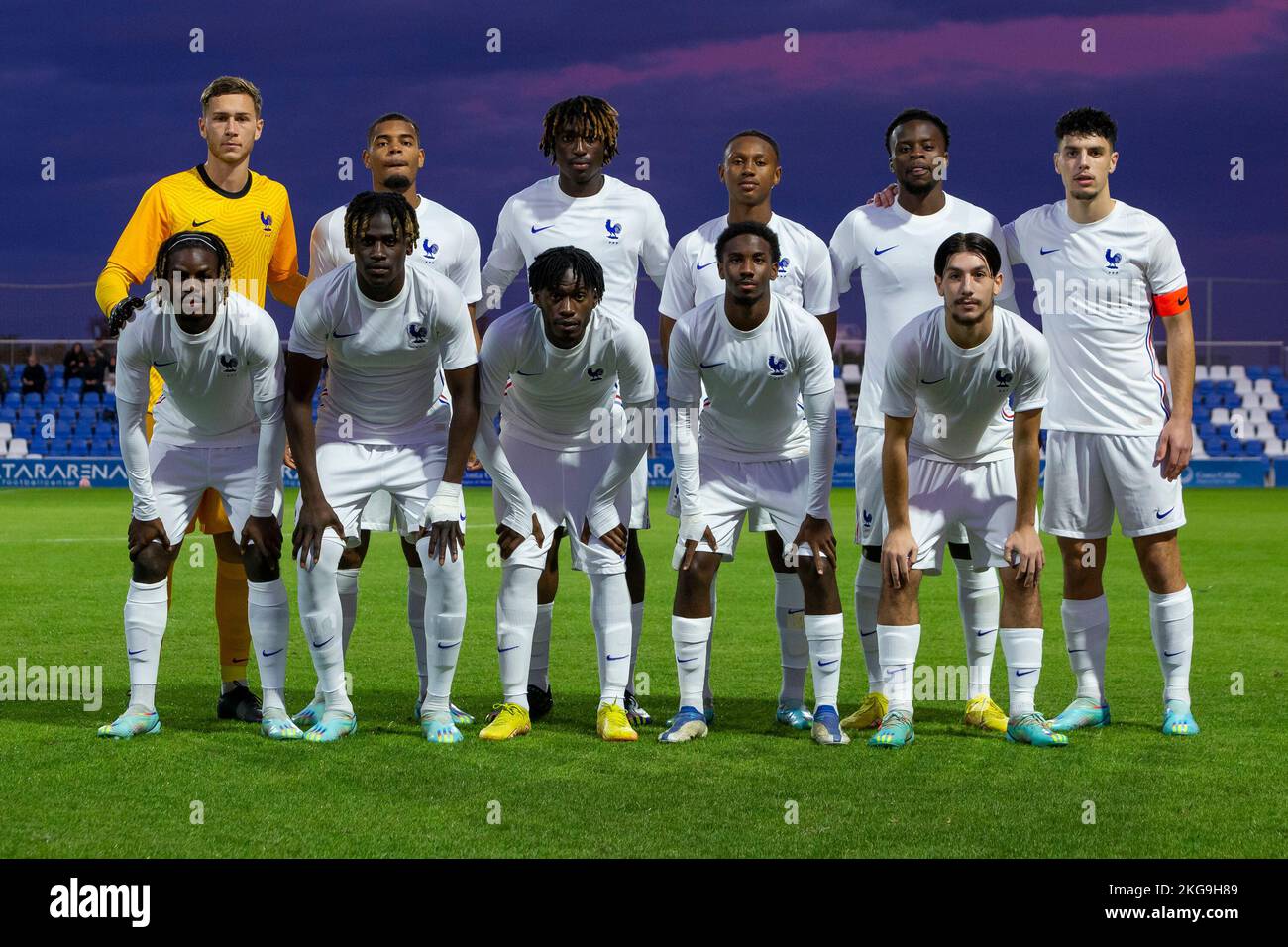 FRANCE U20 vs JAPON U20, hommes, match amical, Wek de football, Pinatar Arena football Center. Espagne, région de Murcia, San Pedro del Pinatar, 21-11-2022 Banque D'Images