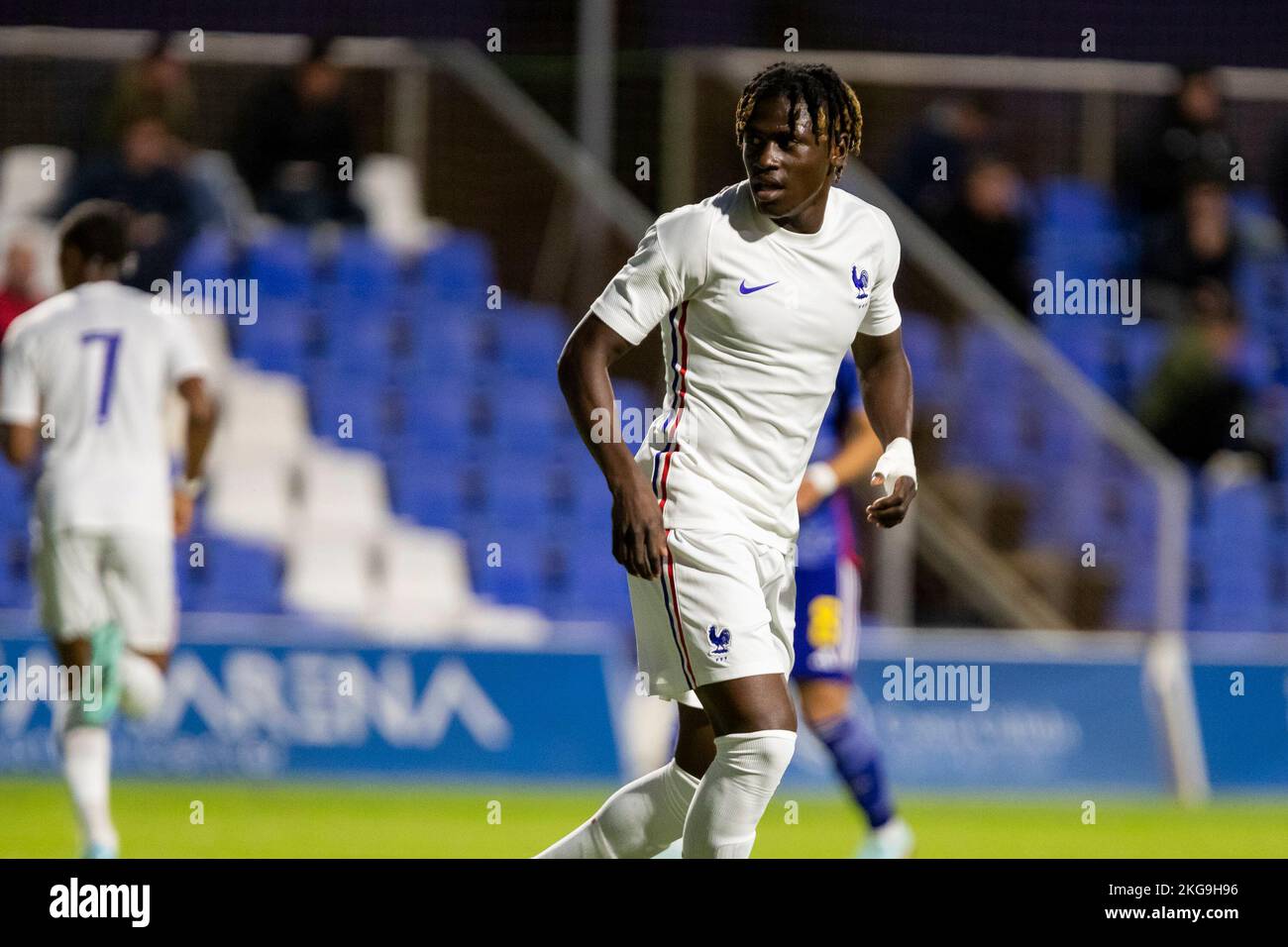 TCHAOUNA LOUM, FRANCE U20 vs JAPON U20, hommes, match amical, Wek de football, Pinatar Arena football Center. Espagne, région de Murcia, San Pedro del Pina Banque D'Images