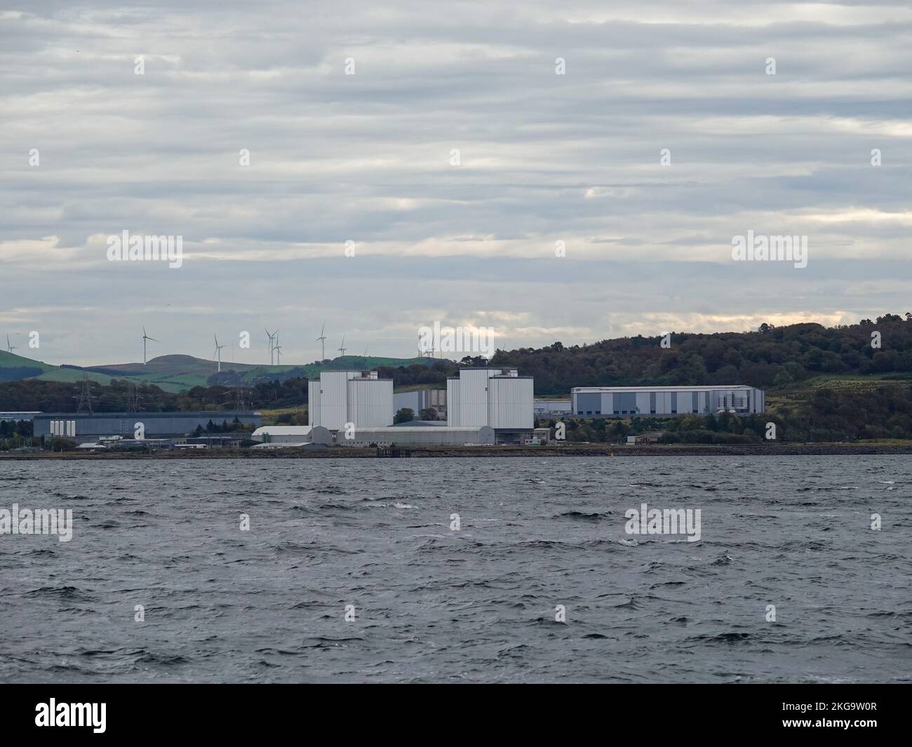 Hunterston A, la centrale nucléaire de Magnox désaffectée et Hunterston B, une centrale nucléaire fermée, située à Hunterston, dans le Ayrshire, en Écosse. Banque D'Images