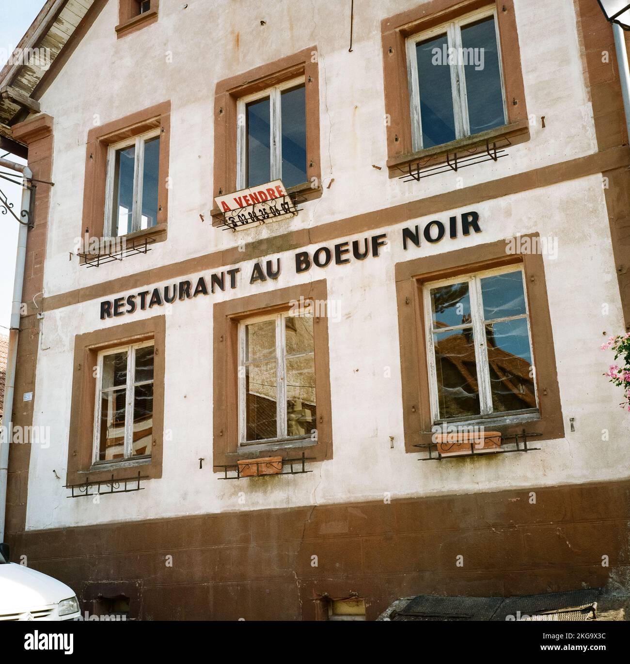 Restaurant au boeuf Noir - Lichtenberg, Alsace Banque D'Images