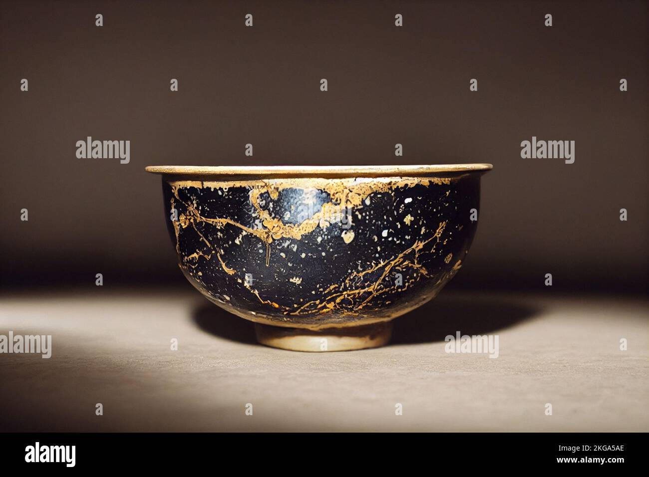 L'art japonais de Kintsugi. Une tradition vieille de plusieurs siècles de  menage de la céramique brisée avec de l'or. Une illustration créative Photo  Stock - Alamy