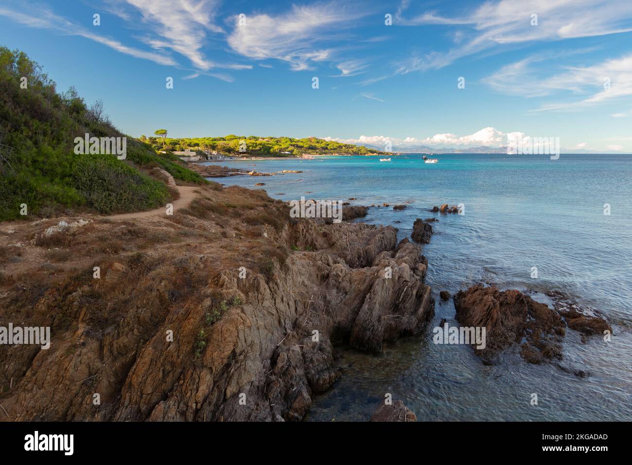 Plage des salins saint tropez Banque de photographies et d’images à