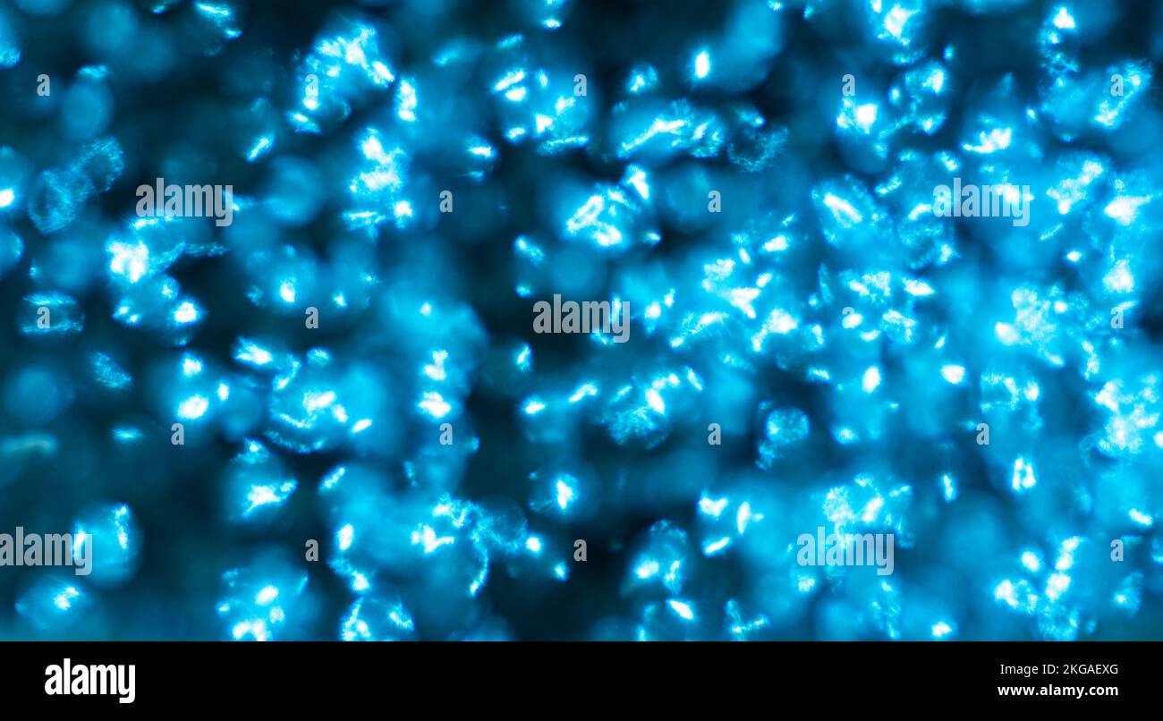 Bokeh background bleu créé par neon lights Banque D'Images
