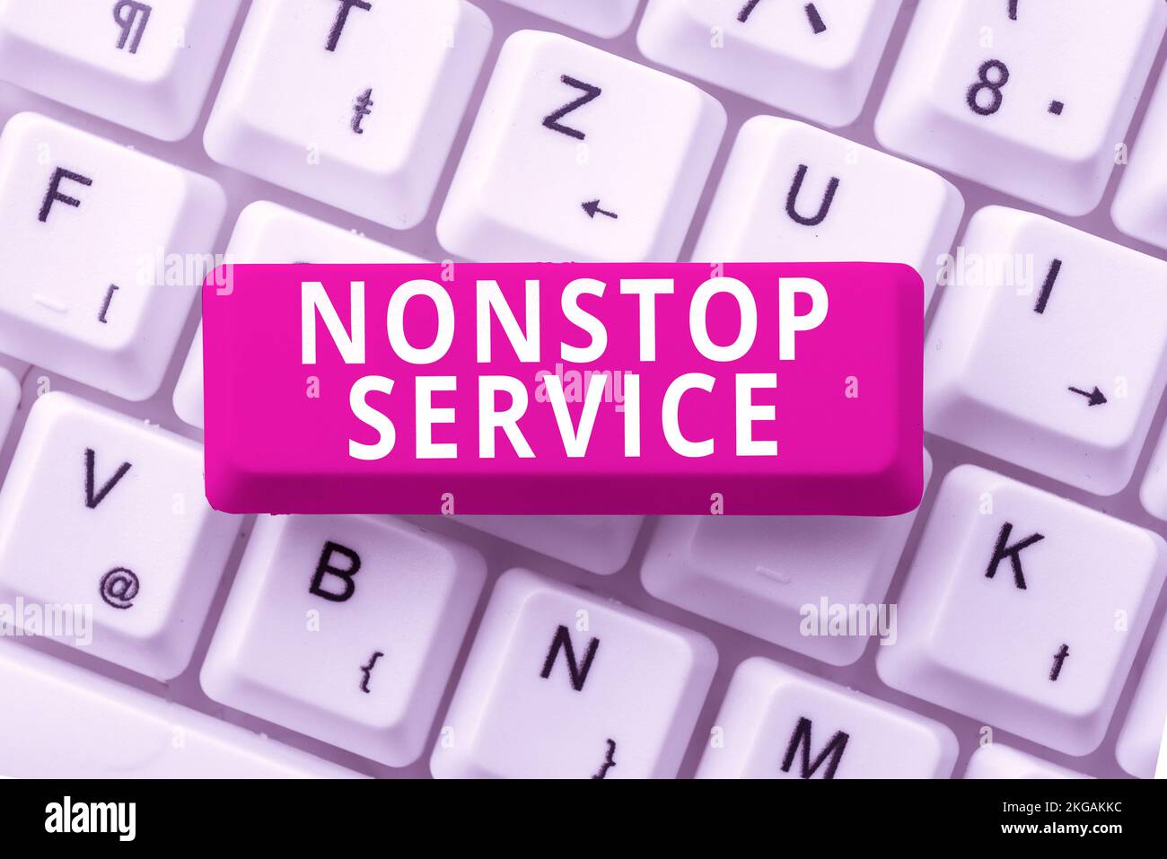 Texte indiquant le service d'inspiration en continu. Un service de présentation d'entreprise est disponible à tout moment et généralement tous les jours Banque D'Images