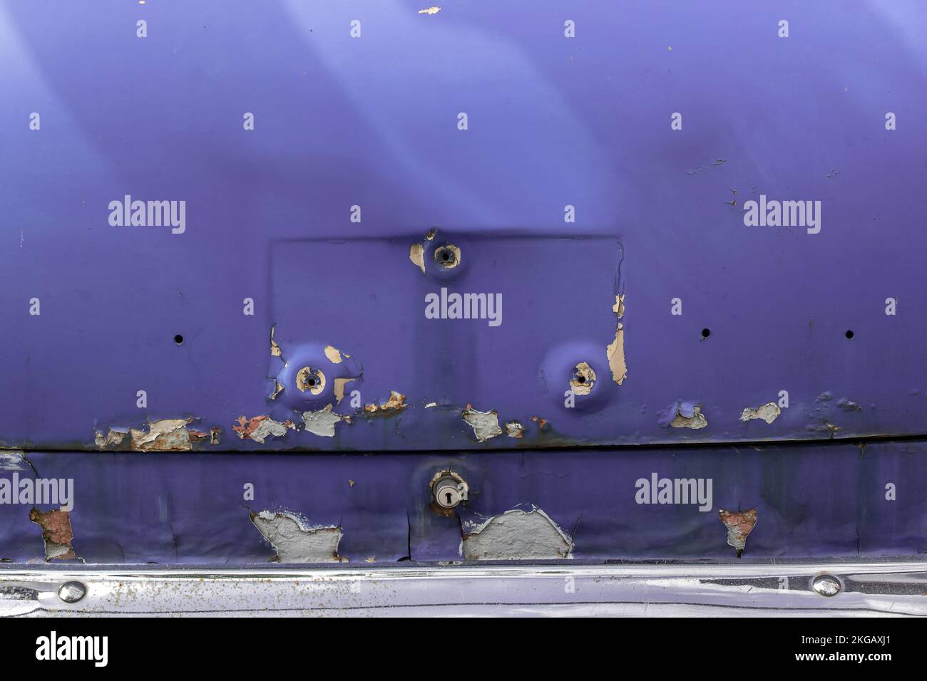 L'arrière d'une vieille voiture sans plaque d'immatriculation, gros plan Banque D'Images