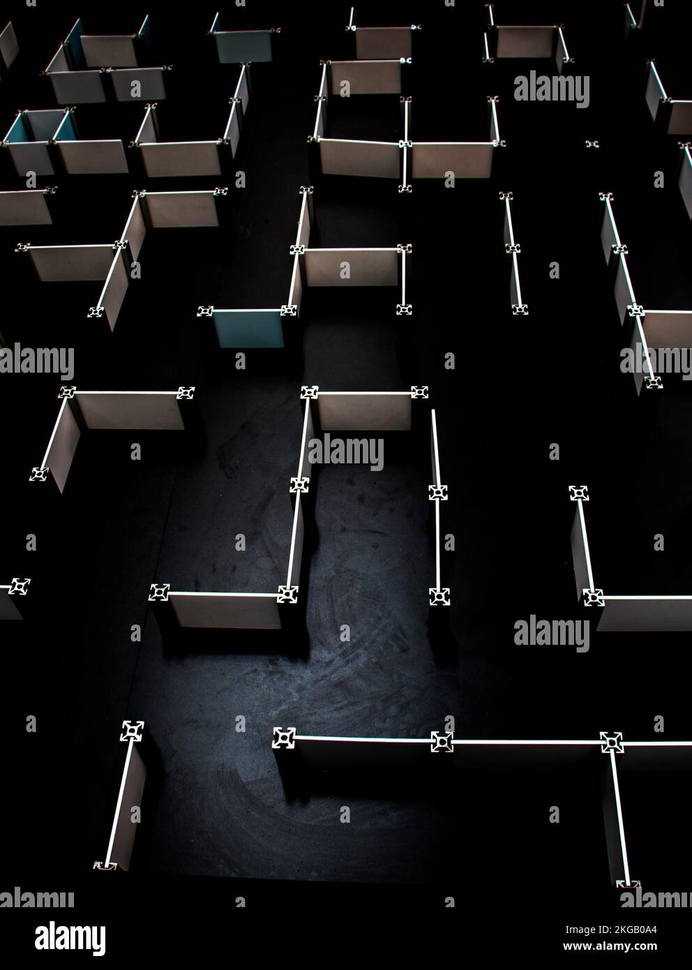 Vision de perspective, marketing, stratégie, trouver un concept de solution Banque D'Images