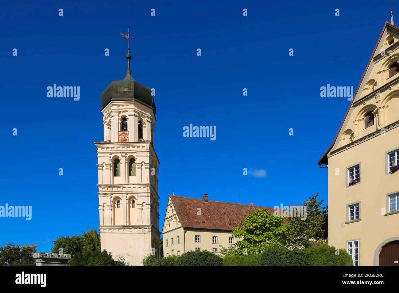 Dépendances du château d'Heiligenberg, clocher indépendant, château Renaissance surplombant le lac de Constance, Heiligenberg, Linzgau, dist du lac de Constance Banque D'Images