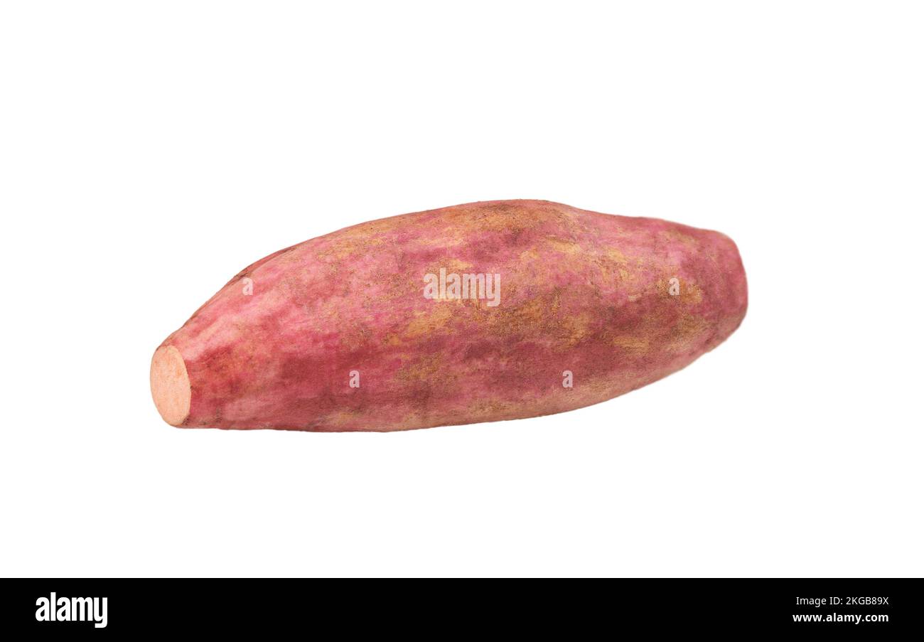 Patate douce une rose isolée sur fond blanc Banque D'Images
