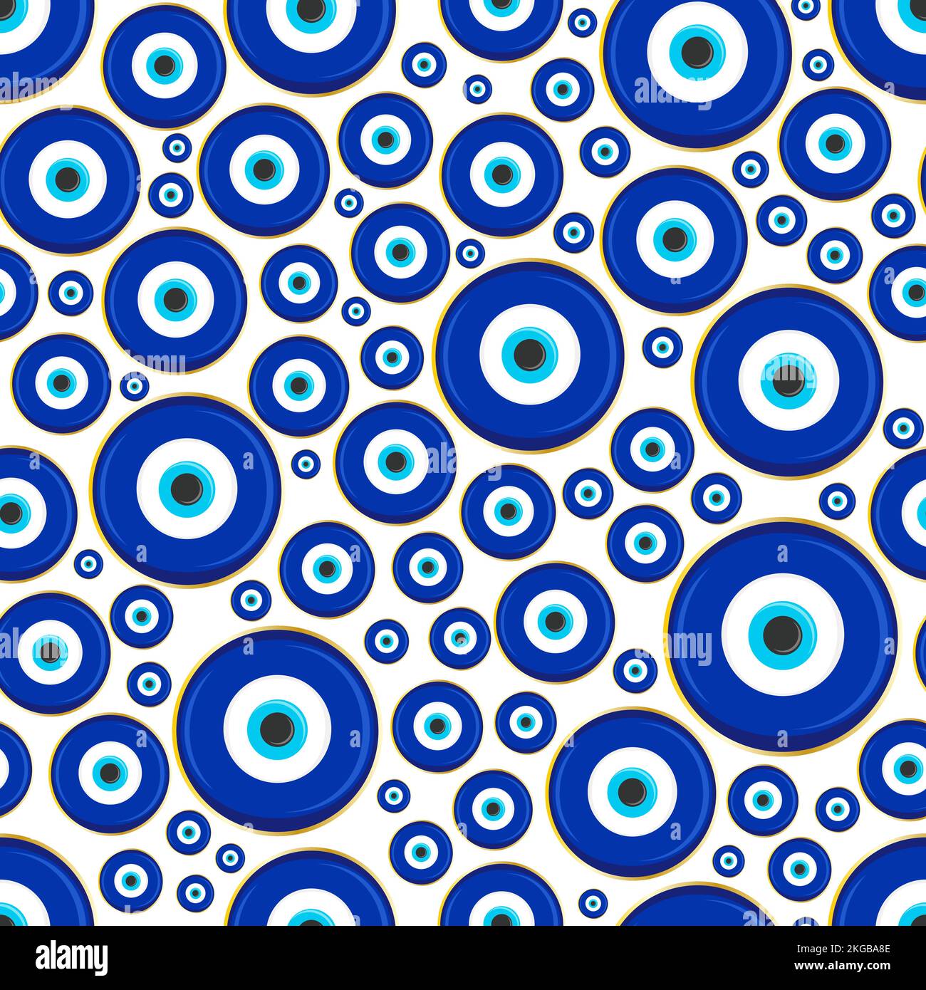 Schéma ethnique de l'œil du mal. Amulette bleu grec mystique. Imprimé turc traditionnel. Symbole de protection. Arrière-plan vectoriel transparent. Illustration de Vecteur