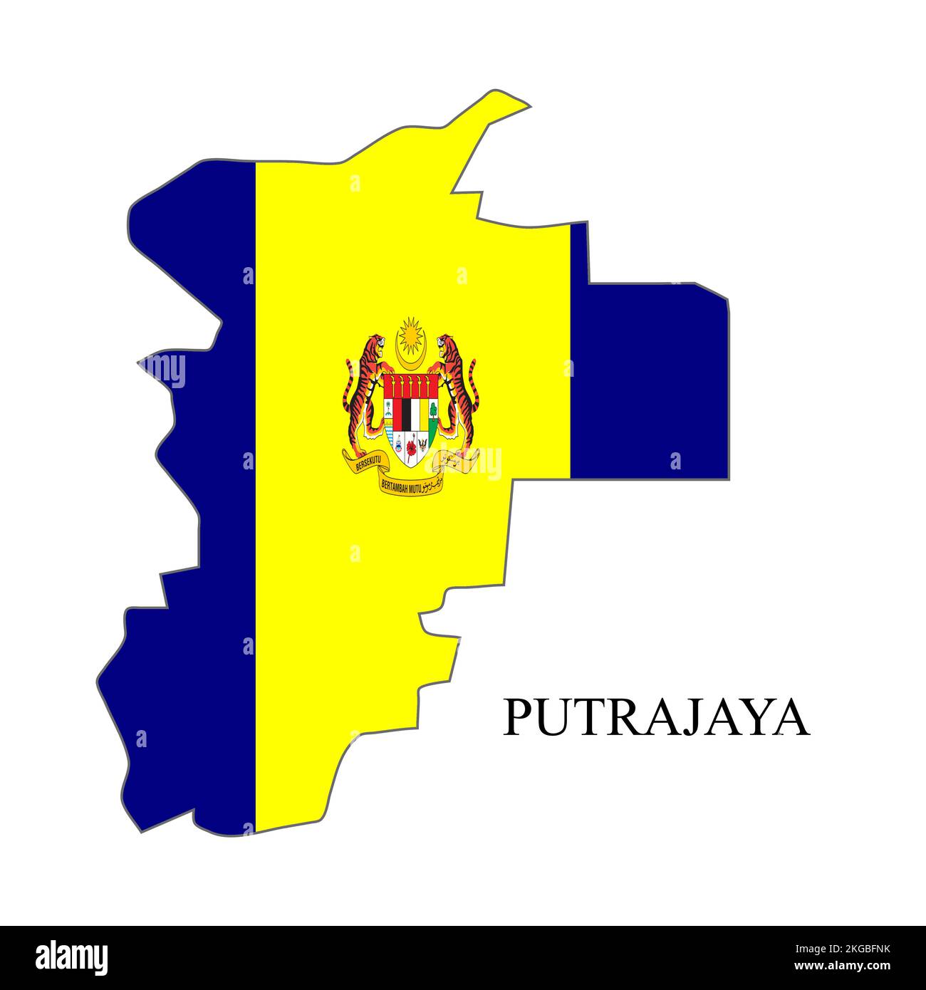 Illustration du vecteur de carte Putrajaya. Ville malaisienne. Etat en Malaisie Illustration de Vecteur