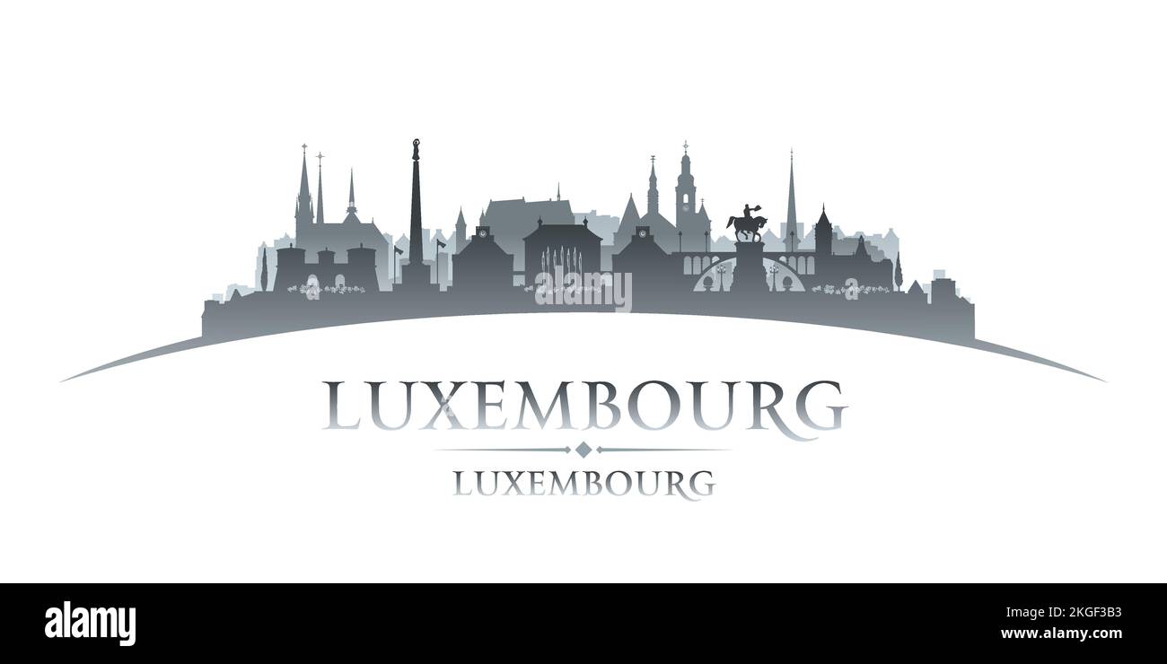 Silhouette de la ville de Luxembourg. Illustration vectorielle Illustration de Vecteur