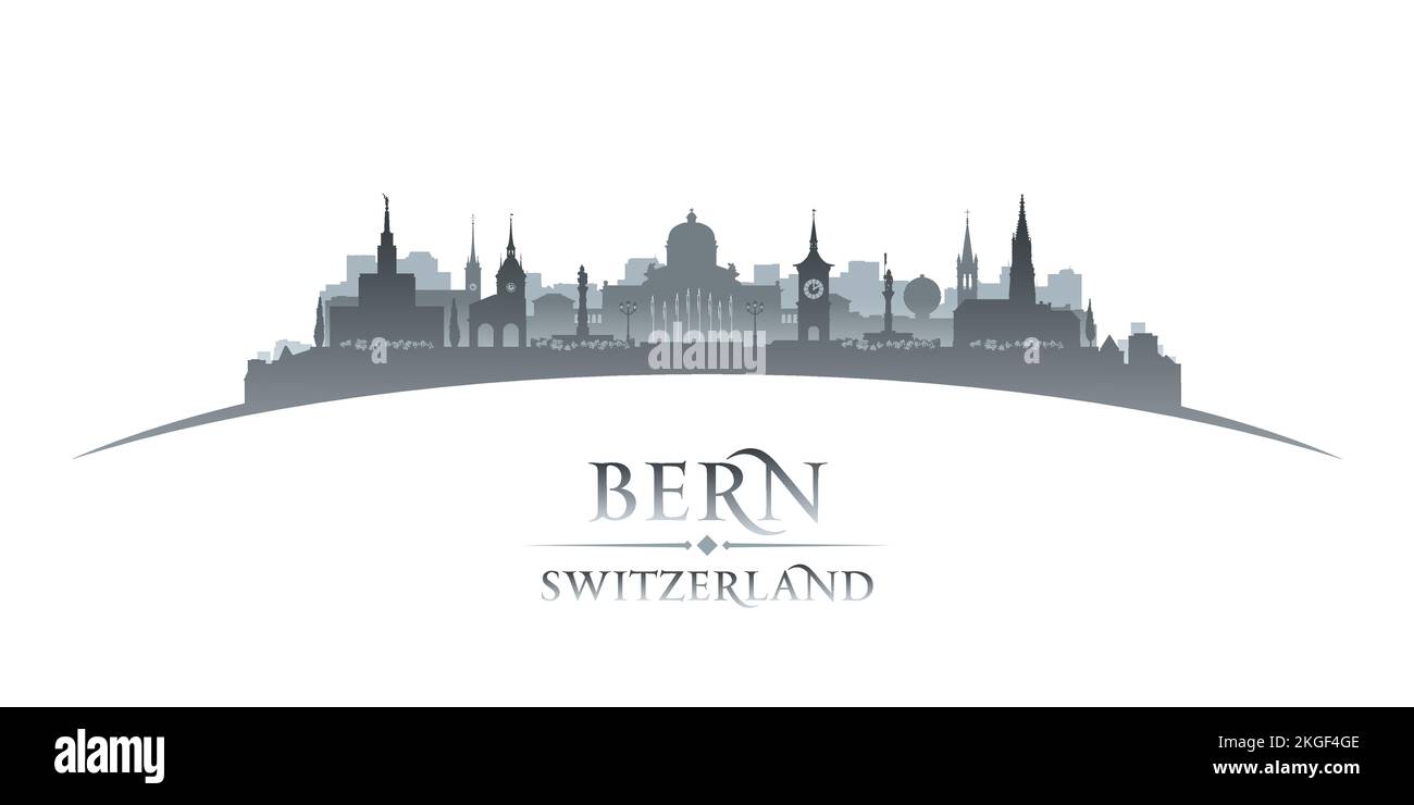 Silhouette d'horizon de la ville de Berne en Suisse. Illustration vectorielle Illustration de Vecteur