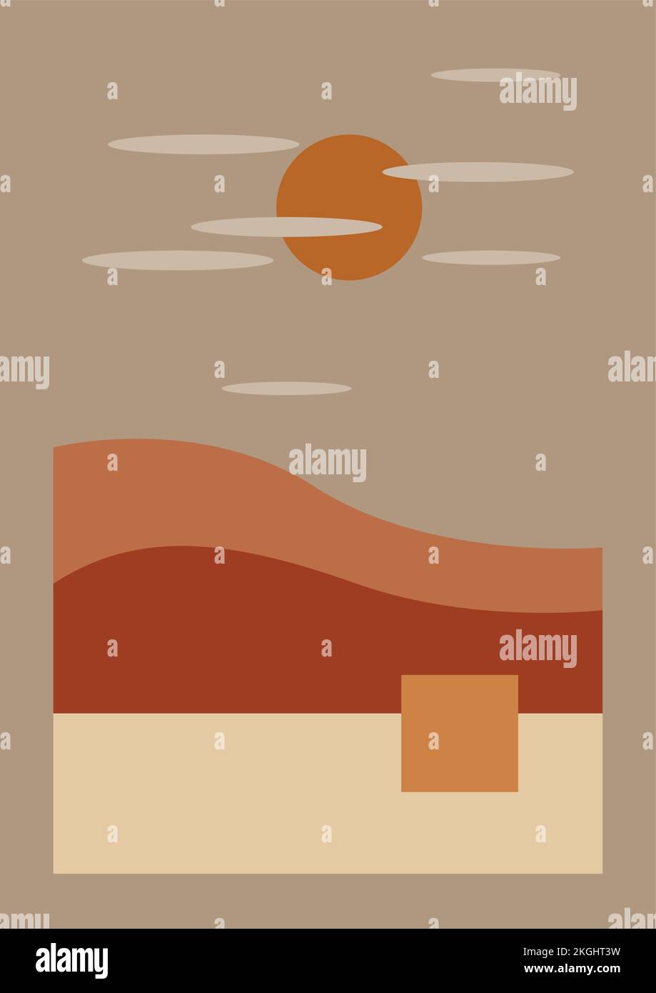 Illustration vectorielle de jour et de nuit. Opposés, positifs et négatifs, lune et soleil, beaux et simples œuvres d'art mural, affiches et médias sociaux. Illustration de Vecteur