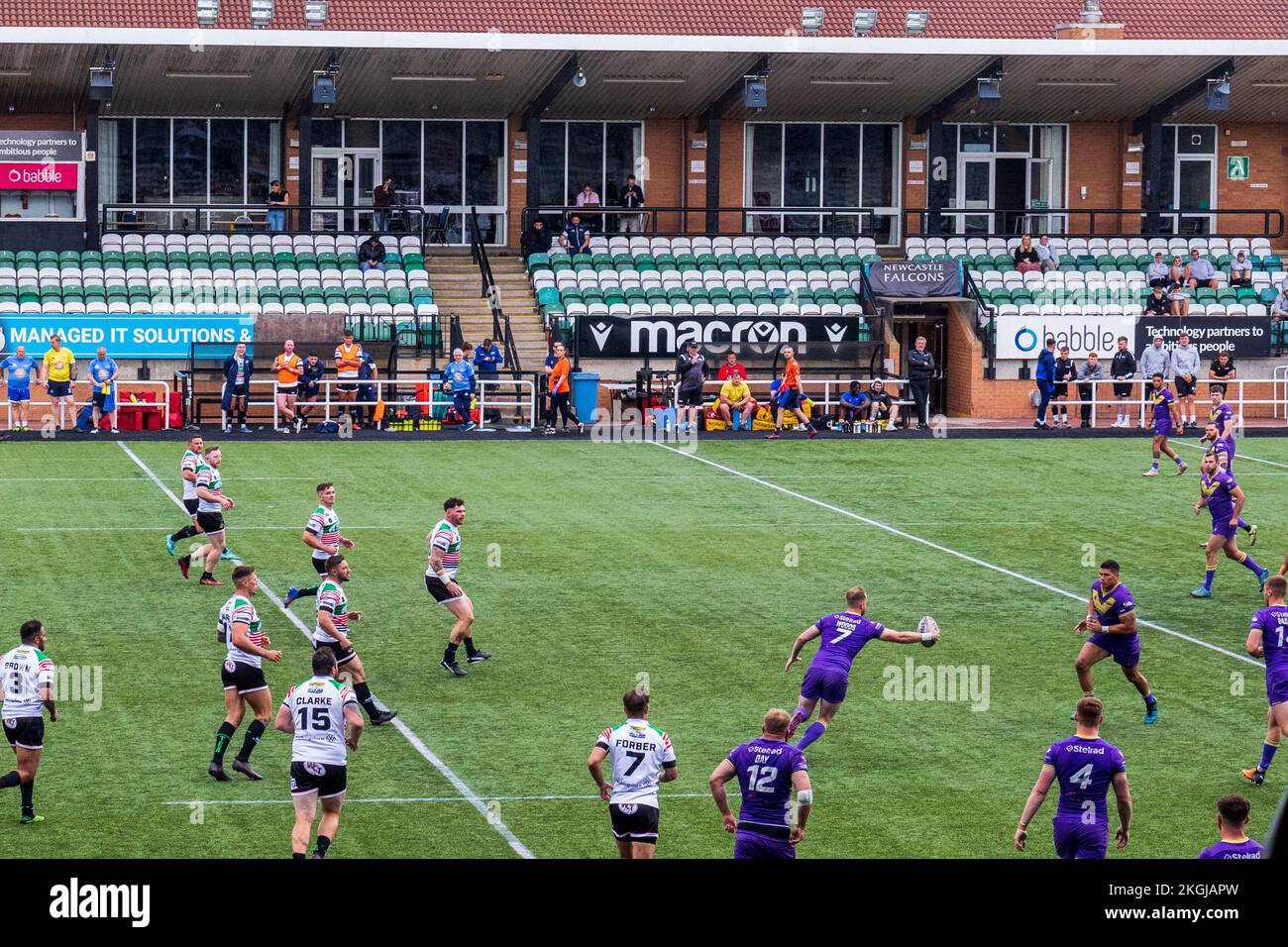 Newcastle UK: 26th juin 2022: Newcastle Thunder équipe de rugby jouant à Kingson Park Banque D'Images