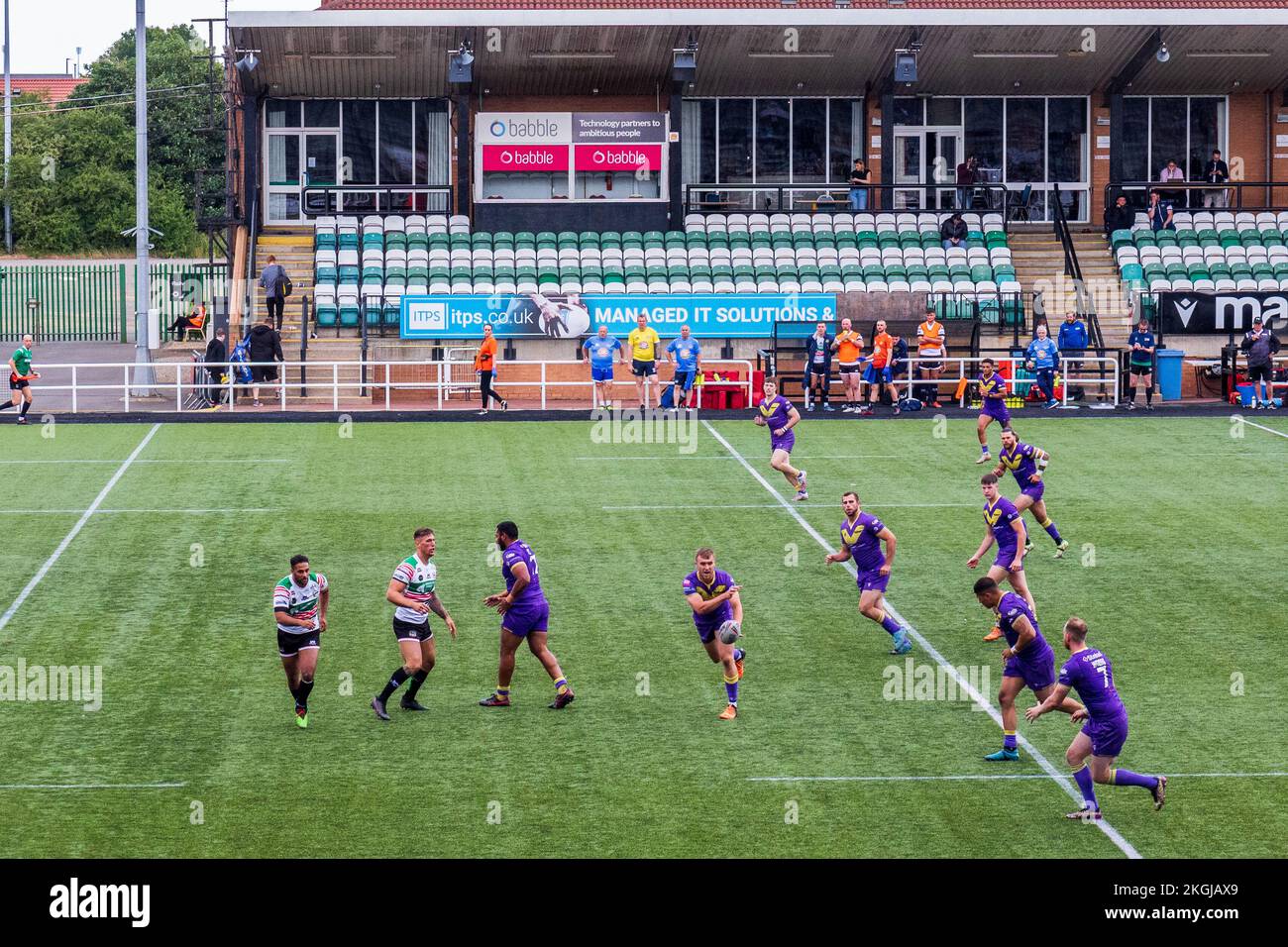 Newcastle UK: 26th juin 2022: Newcastle Thunder équipe de rugby jouant à Kingson Park Banque D'Images