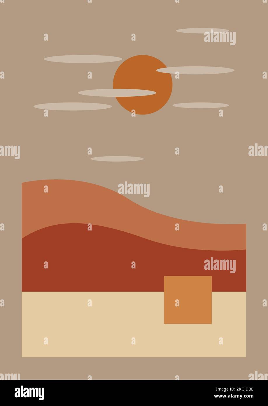 Illustration vectorielle de jour et de nuit. Opposés, positifs et négatifs, lune et soleil, beaux et simples œuvres d'art mural, affiches et médias sociaux. Banque D'Images
