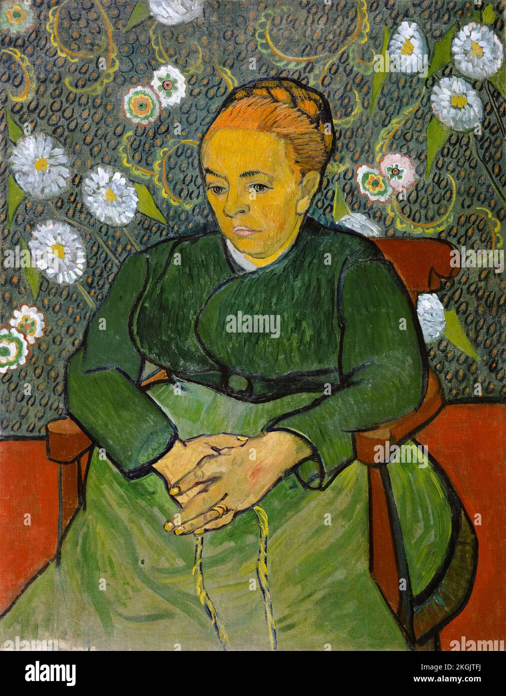 Vincent van Gogh, la Berceuse, (Portrait de Madame Roulin), peinture à l'huile sur toile, 1888-1889 Banque D'Images