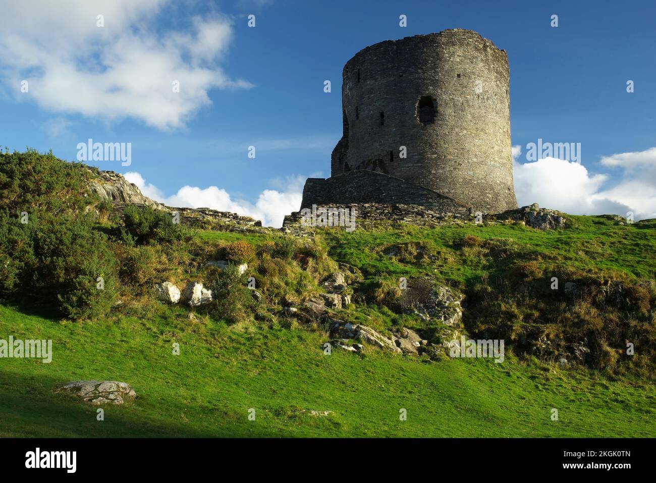 Château de Dolbadu, Llanberis, YR Eryri, Nord-Ouest du pays de Galles, Royaume-Uni. Banque D'Images