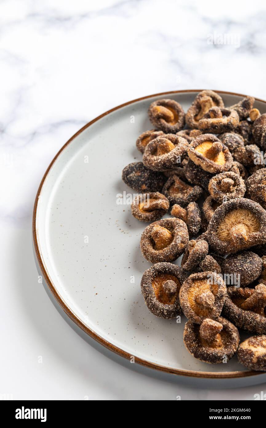 Chips de champignons shiitake Banque D'Images