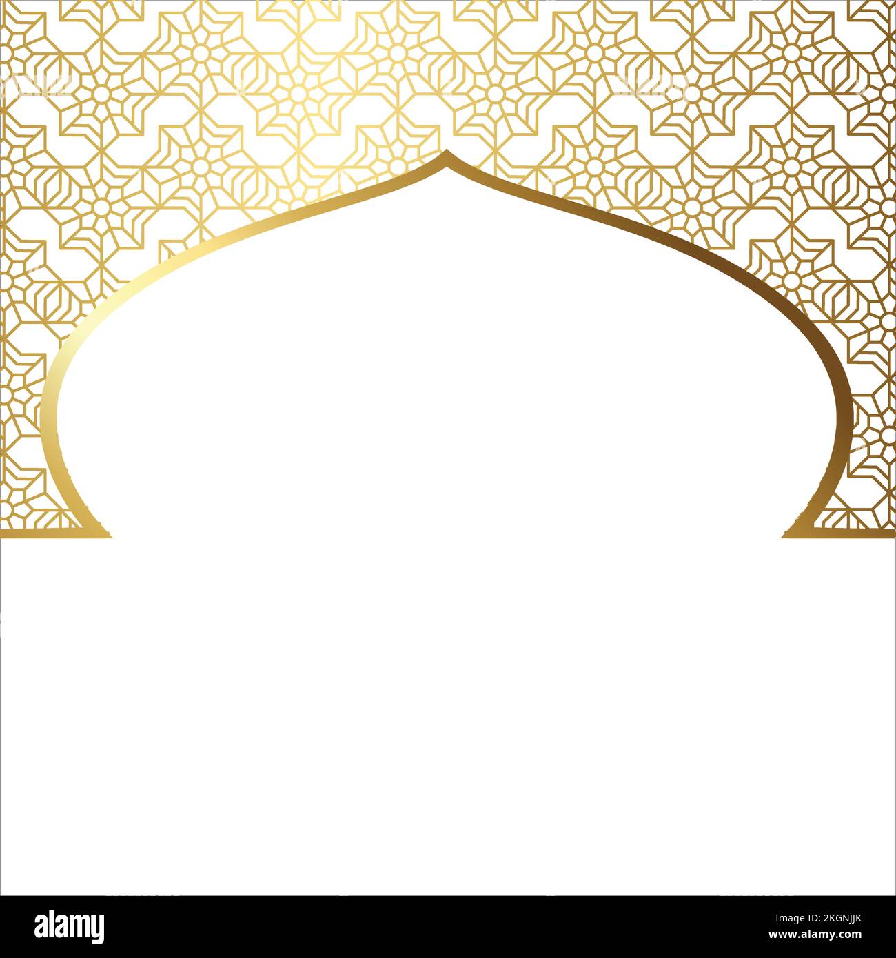 Cadre à motif fleuri arabe. Conception islamique traditionnelle. Élément de décoration de mosquée. Arrière-plan Elegance avec zone de saisie de texte au centre. Illustration de Vecteur