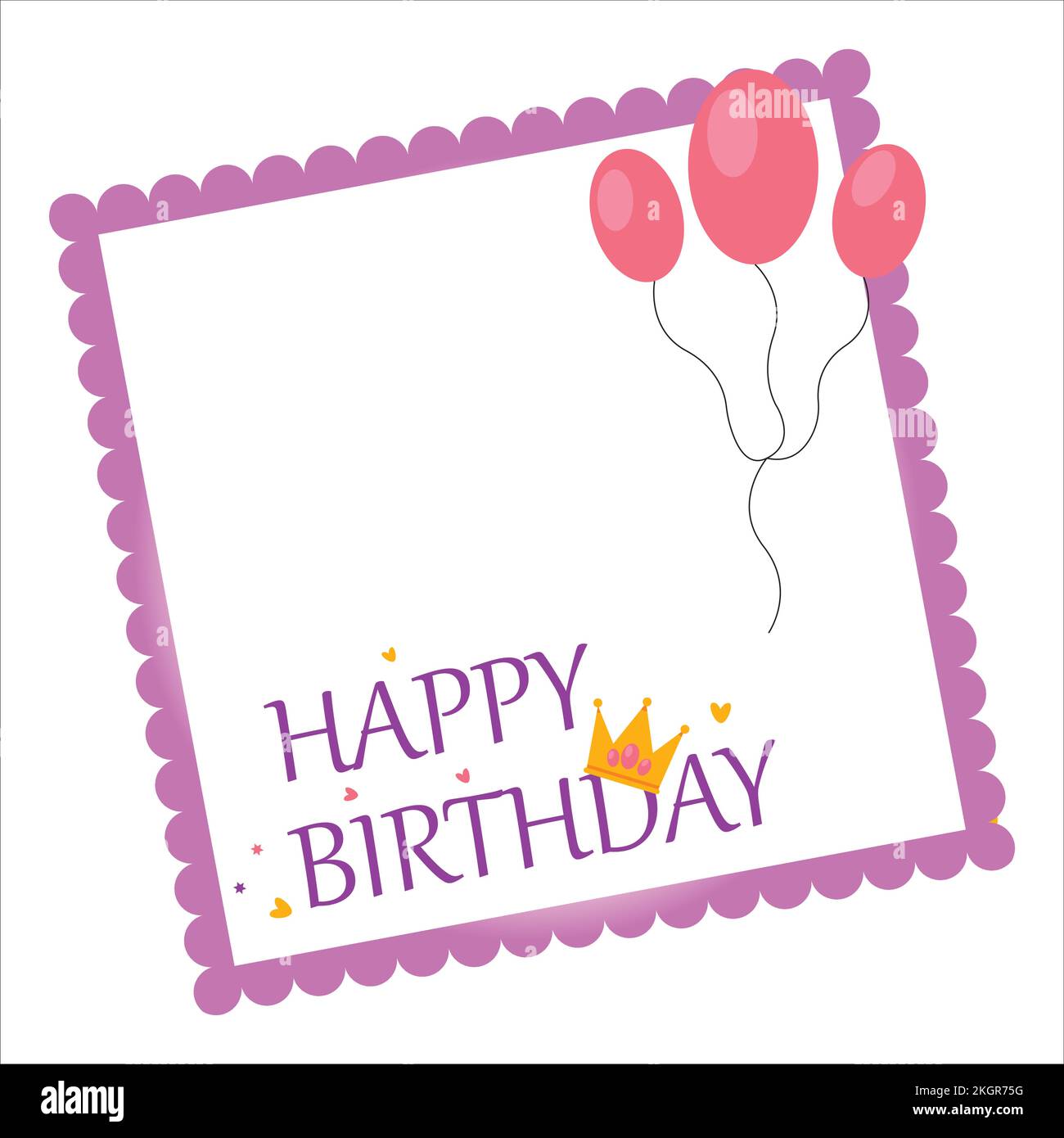 Éléments d'anniversaire, bonheur, illustration du vecteur d'anniversaire sur fond blanc, cadre de fête, bulles d'anniversaire, éléments de fête, bannière de fête, Ha Illustration de Vecteur