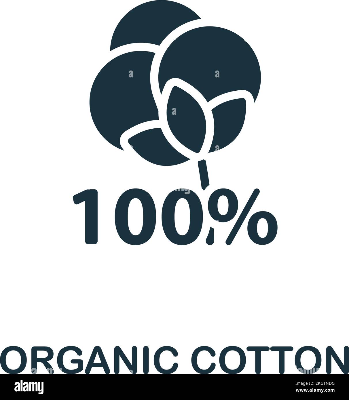 Icône coton biologique. Icône Sustainability monochrome simple pour les modèles, la conception Web et les infographies Illustration de Vecteur