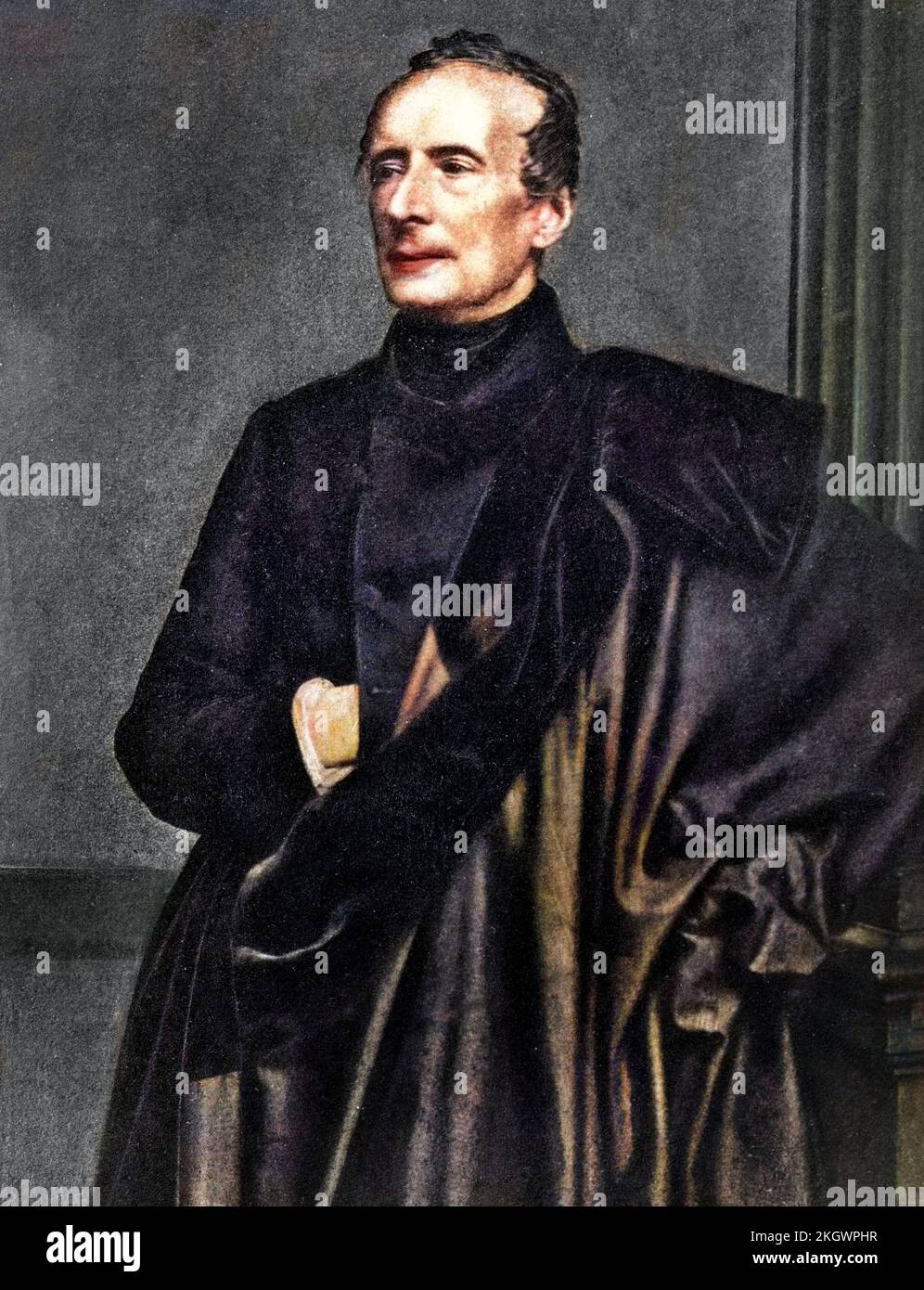 Portrait d'Alphonse de Lamartine (1791-1869), écrivain, poète et politicien français. Banque D'Images