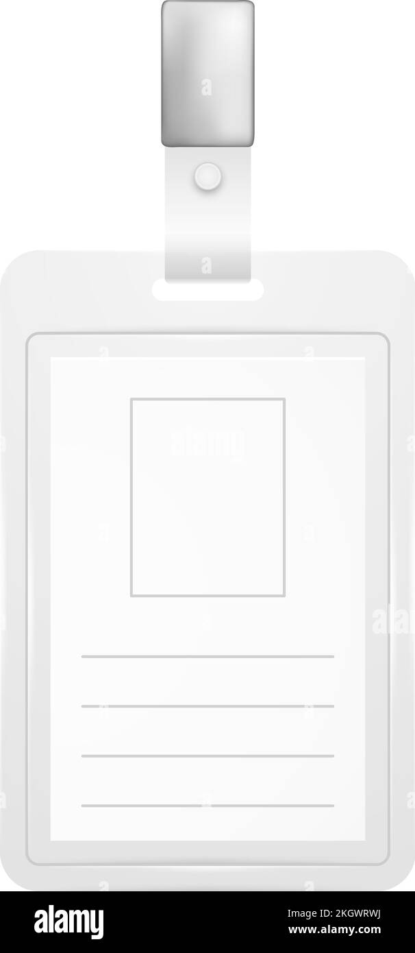 Maquette de porte-nom. Carte d'identité réaliste vierge Illustration de Vecteur