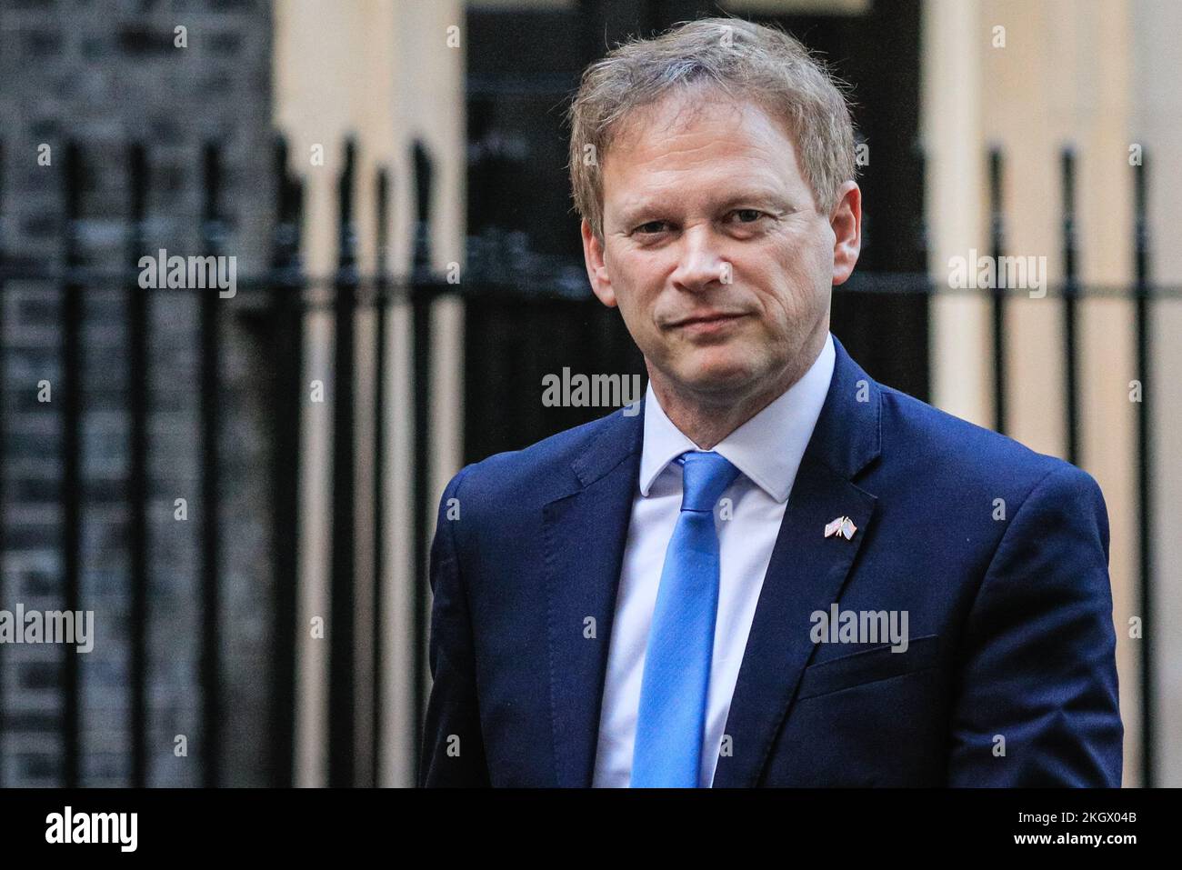 Westminster, Londres, Royaume-Uni. 23rd novembre 2022. Grant Shapps, député, secrétaire d'État aux Affaires, à l'énergie et à la Stratégie industrielle quitte 10 Downing Street à la suite de la visite du président sud-africain Cyril Ramaphosa. Shapps aurait assisté à un déjeuner bilatéral et à des négociations commerciales. Credit: Imagetraceur/Alamy Live News Banque D'Images