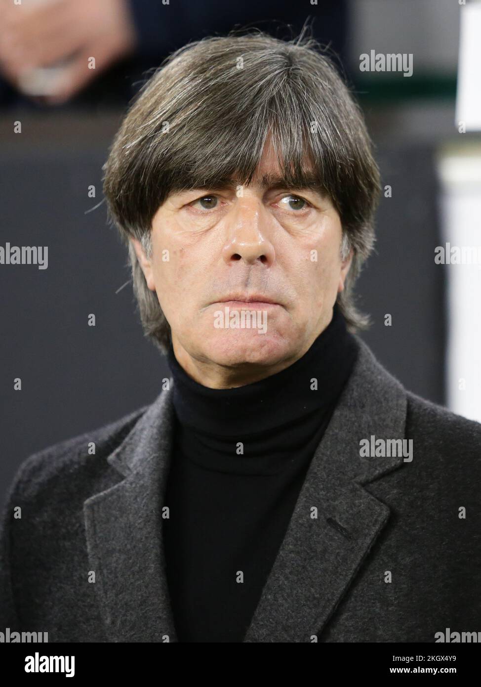 Wolfsburg, Allemagne, 20 mars 2019: Allemagne entraîneur-chef de l'équipe nationale Joachim Low pendant le match international de football amical Allemagne Banque D'Images