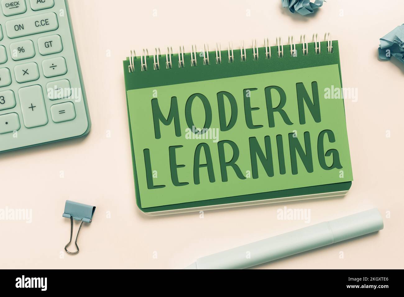 Affiche présentant l'apprentissage moderne. Idée commerciale Configuration flexible et agile environnements d'apprentissage innovants Banque D'Images
