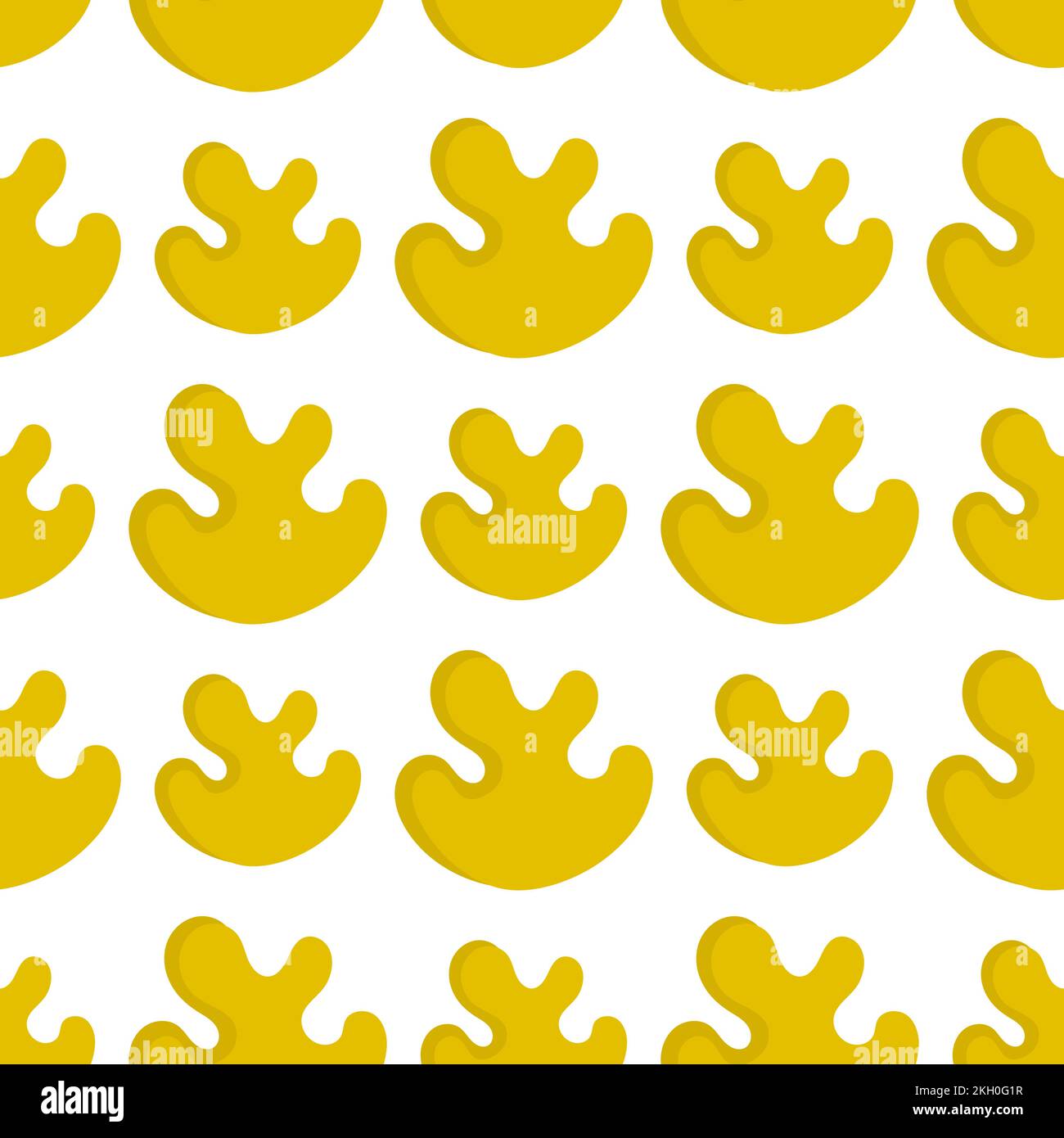 Un motif transparent de taches jaunes isolées sur fond blanc Illustration de Vecteur