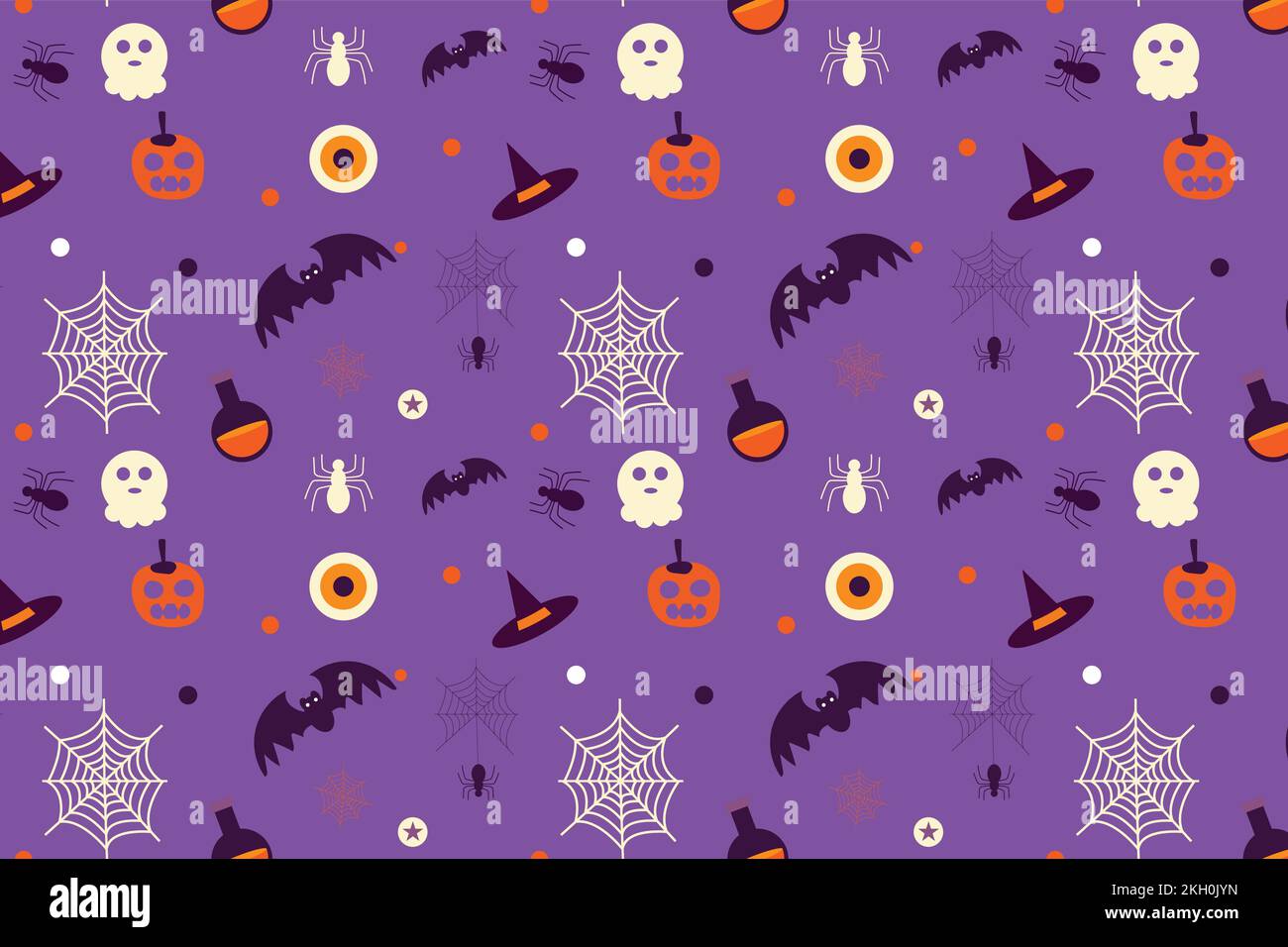 Halloween décoration de motif minimale pour couvertures de livre et arrière-plans. Halloween élément sinistre décoration avec des chauves-souris effrayantes et des fantômes. Hallowee Illustration de Vecteur