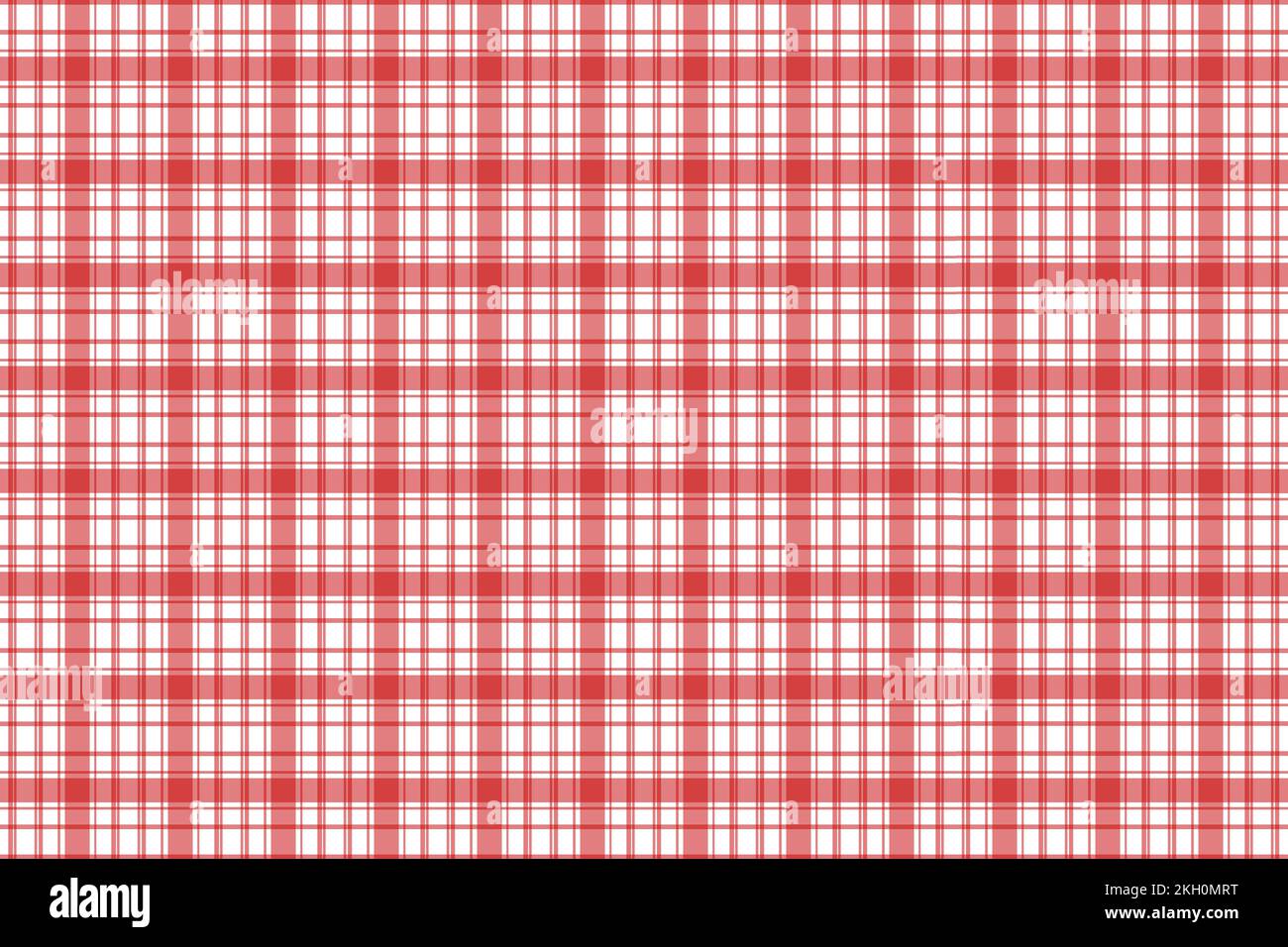 Motif écossais sans couture avec rayures blanches et rouges pour chemises ou draps de lit. Motif écossais Vichy sans fin sur fond blanc. Pl. Minimaliste Illustration de Vecteur