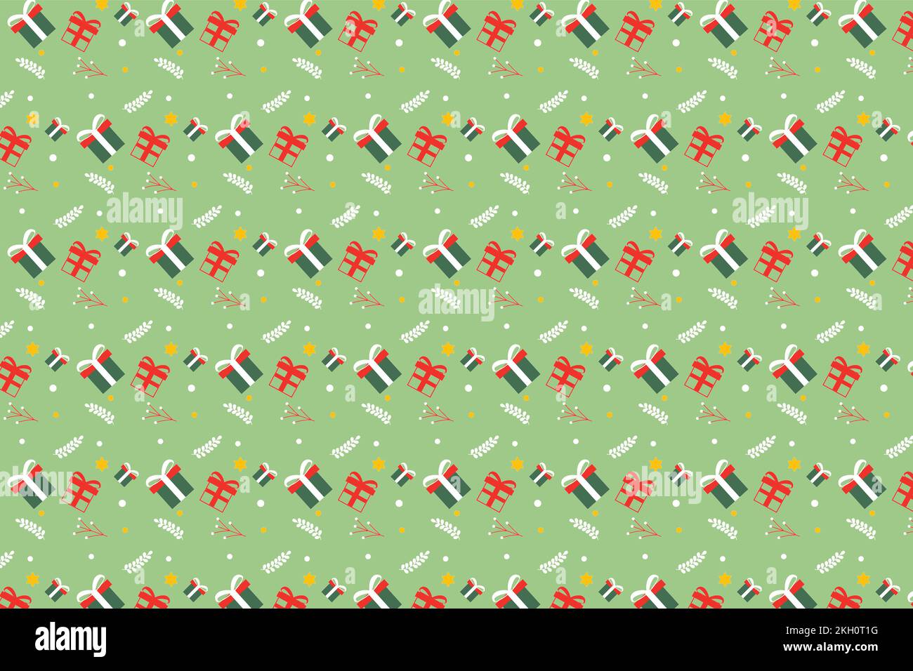 Joli motif de Noël avec des icônes et des feuilles de cadeau. Motif abstrait de Noël minimaliste pour fonds d'écran et draps de lit. Élément de Noël p Illustration de Vecteur
