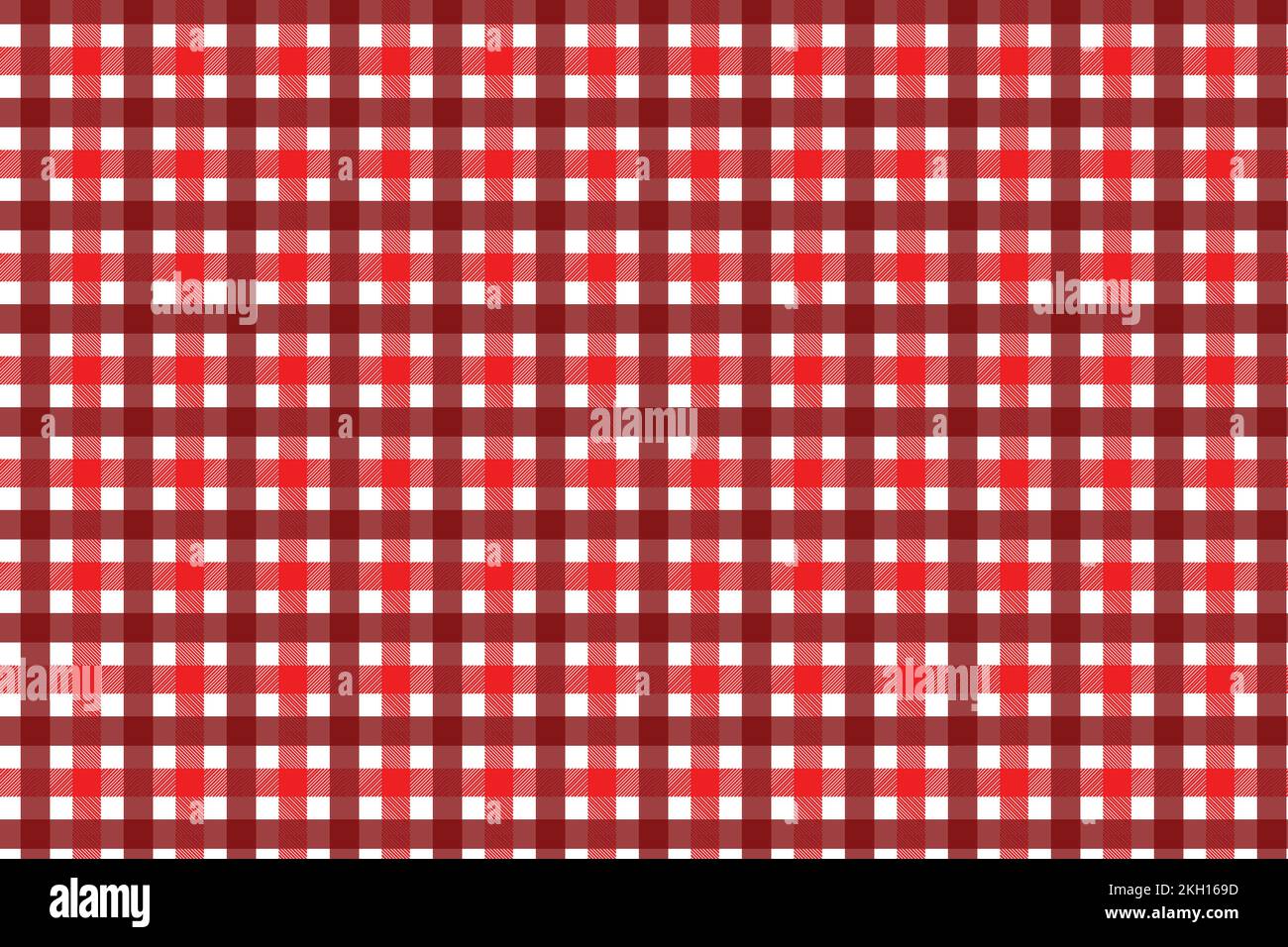 Motif vectoriel en tissu avec lignes et formes de tartan carrées. Motif de vêtements sans couture avec rayures rouges et blanches. Tissu écossais Vichy sans fin Illustration de Vecteur