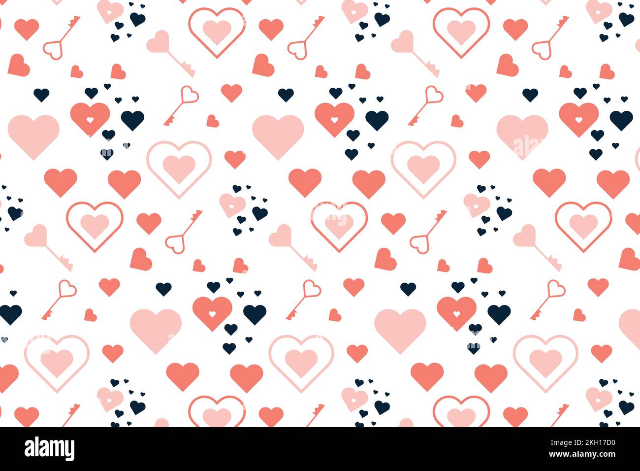 Arrière-plan abstrait avec motif d'amour pour fonds d'écran et draps de lit. Motif Love sur fond blanc. Motif sans coutures avec éléments Love Illustration de Vecteur